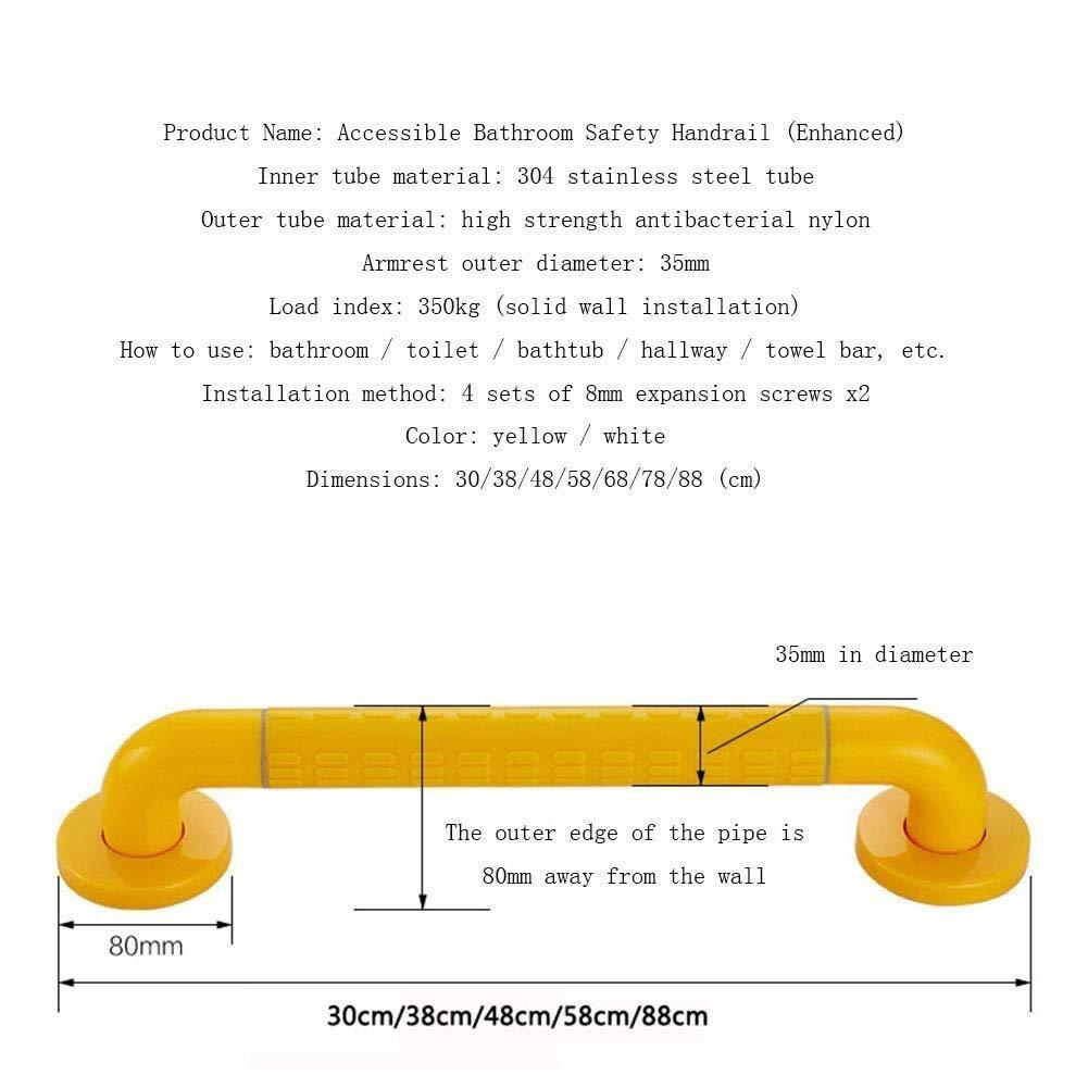 CQLXZ Handrails Disabled Grab Rails,Grab Bars,Bathroom support Handrail AntiSlip Wall Mount Stainless Grab Rails for Bathtub,Toilet,Kitch, Stairway Handrail Fit Disab