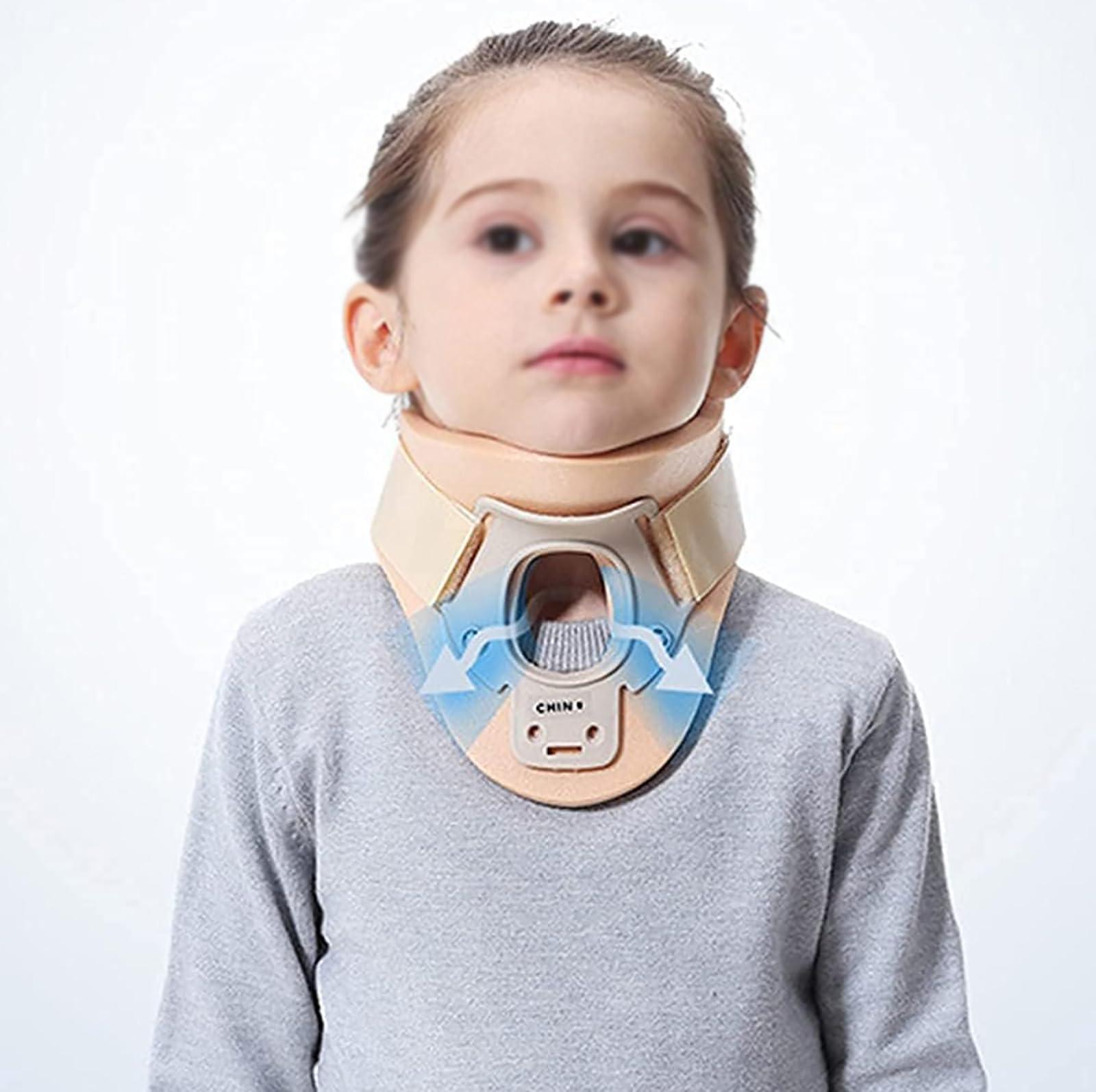 LMEIL Kids Neck Support Brace,Children\'s Neck Brace,Baby Torticollis Corrector,Front and Rear Vent Design,Relieve Neck Pain,Suitable for Postoperative Fixation and Joint Support