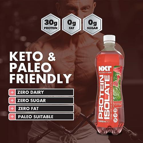 NXT Nutrition NXT Beef Protein Isolate - 12x500ml | Muscle Building & Recovery | Alternative to Whey | 30g Protein | Ready to Drink | Watermelon