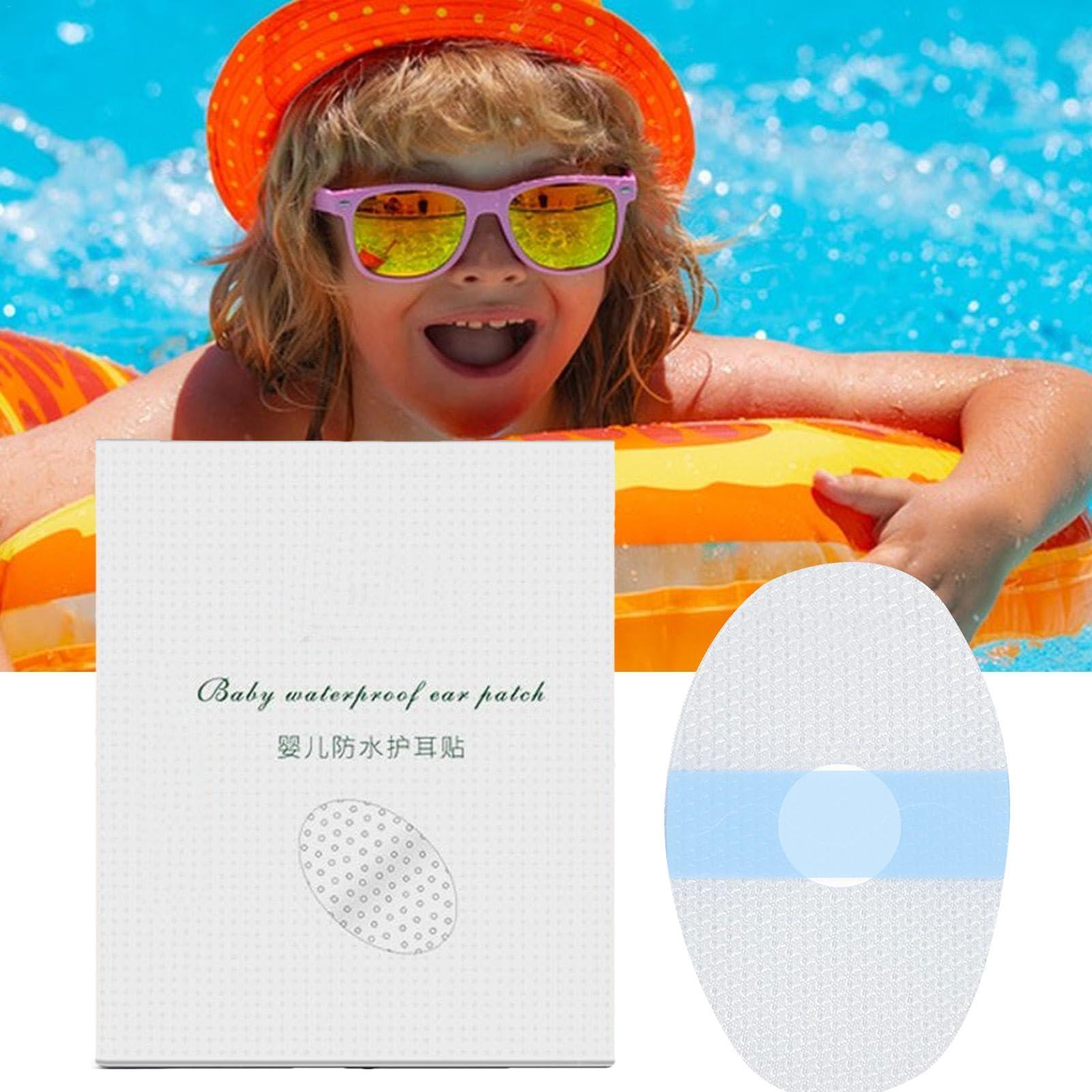 FreshCart Basics Waterproof Ear Stickers for Babies - Babies Ear Tape, Ear Stickers Silicone Gel Material Waterproof for Bath Kids Swimming Surfing Showering Snorkeling Water Sport