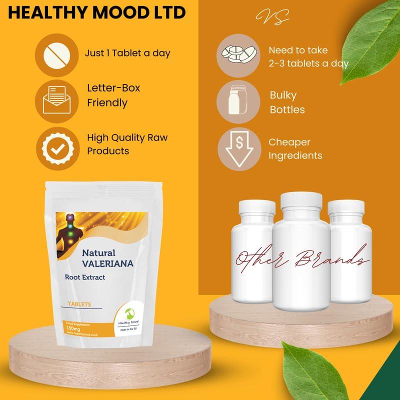 Healthy Mood Valeriana Root Extract Concentrate 120 Tablets Sleeping Pills Anti-Stress Insomnia