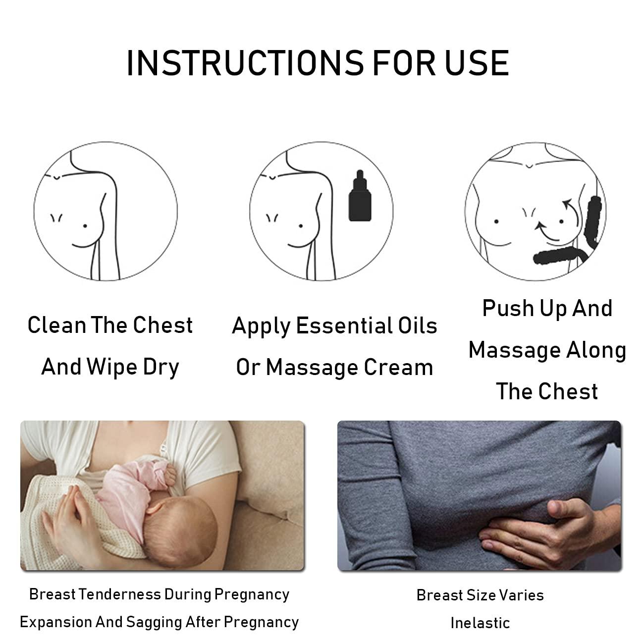 Lnobern ZhiLianZhao Professional Breast Enlargement Machine, Breasts Augmentation Massager with Fast Heat Conduction, Ice Massage, Adjustable Angle for Chest Care, Waist Relaxation