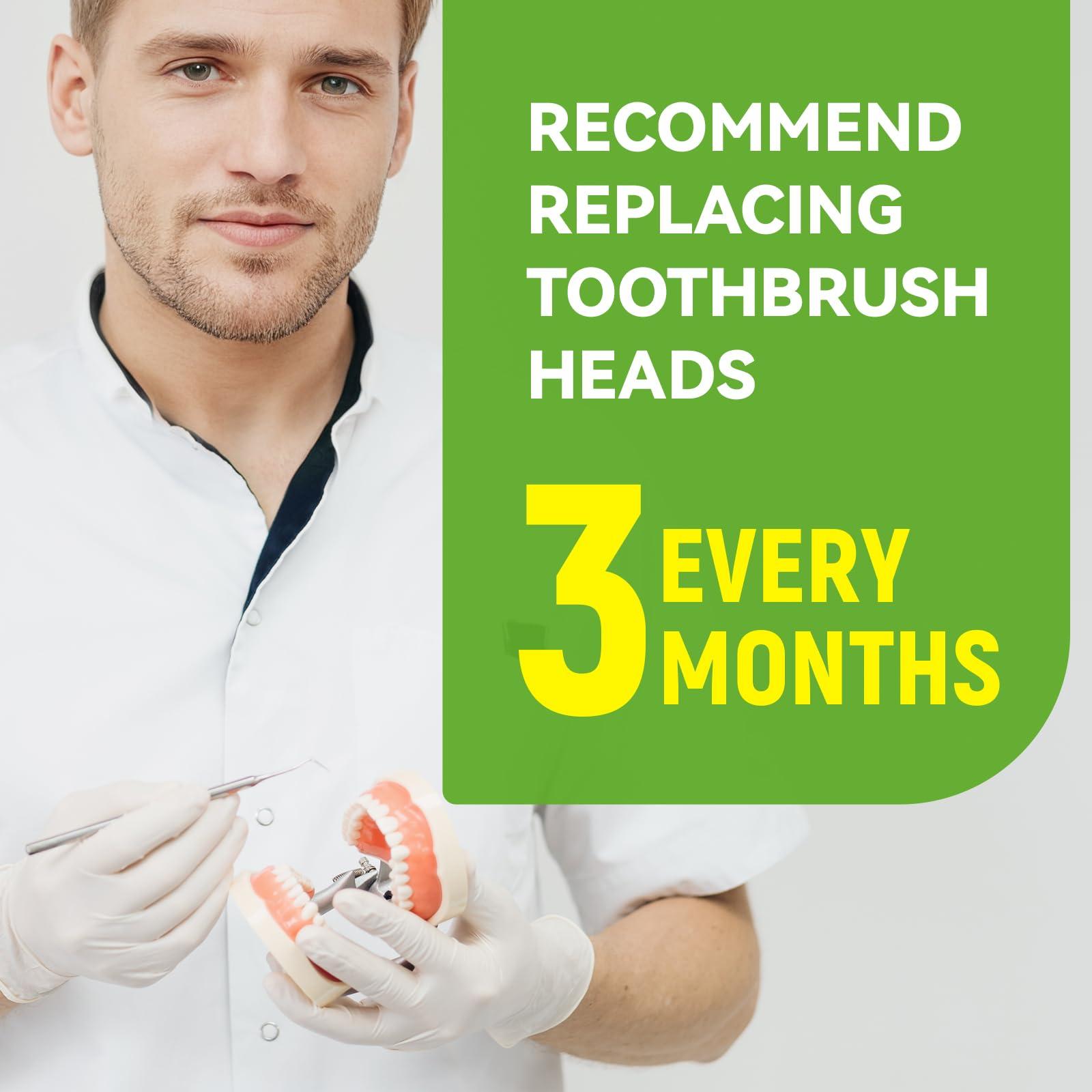 ponpace PONPACE Bamboo Toothbrush Heads Compatible with Philips Sonicare, Soft Castor-Oil Bristles, Biodegradable Toothbrush Replacement Heads, Eco-Friendly & Daily Cleaning