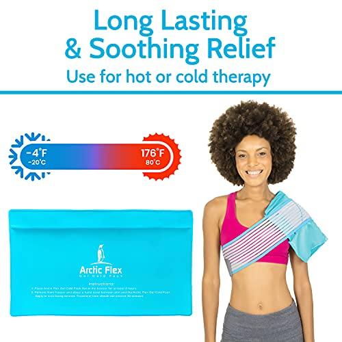 Arctic Flex Arctic Flex Reusable Gel Ice Pack - Cold Therapy Ice Bag - Medical Freezer Pad - Hot/Heated Compress Wrap for Knee, Shoulder, Back and Ankle - Flexible, Soft & Instant