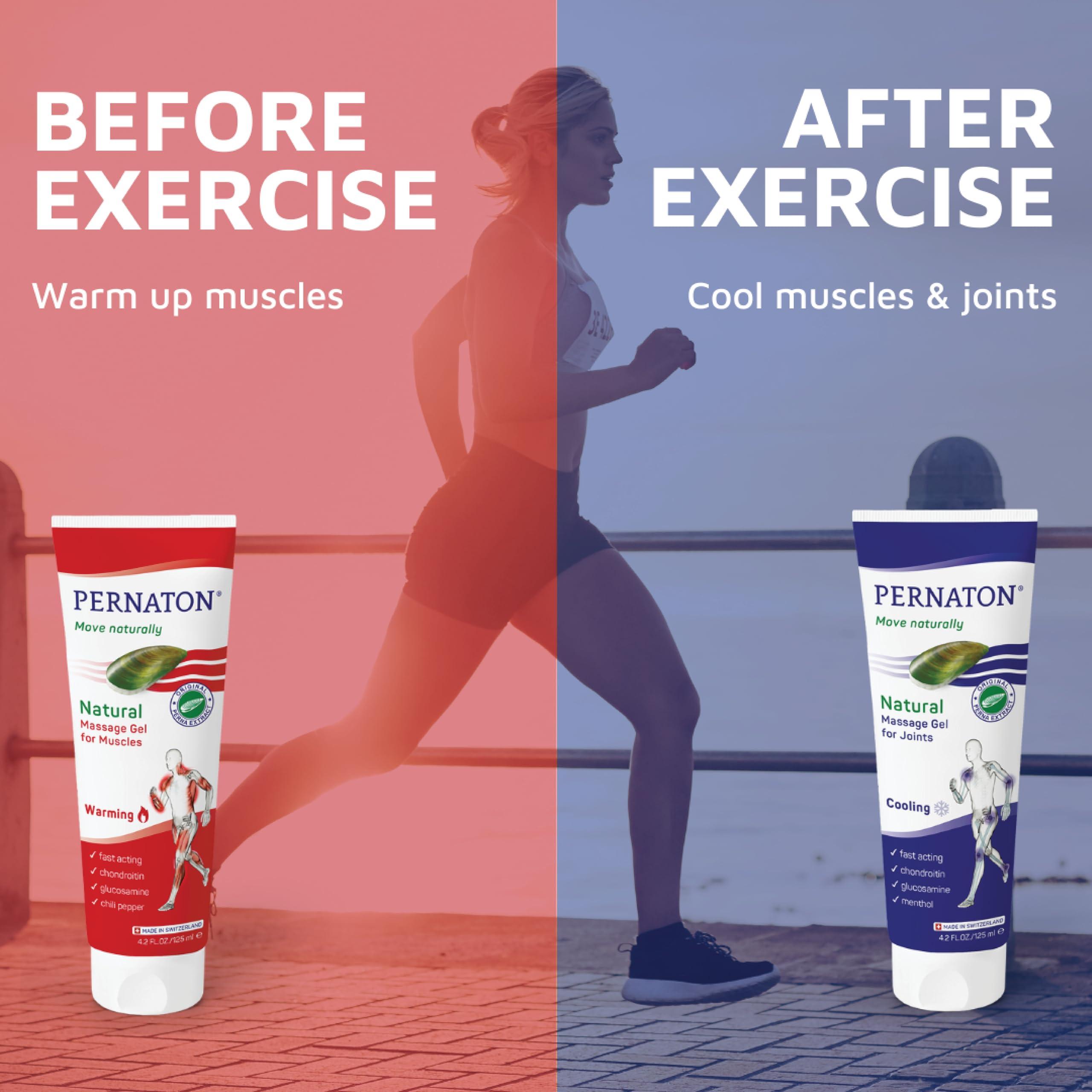 Pernaton Pernaton Natural Cooling Gel for Joint Massage, Green Lipped Mussel Gel Supports Natural Joint Health and Flexibility, with Original Perna Extract, 125ml