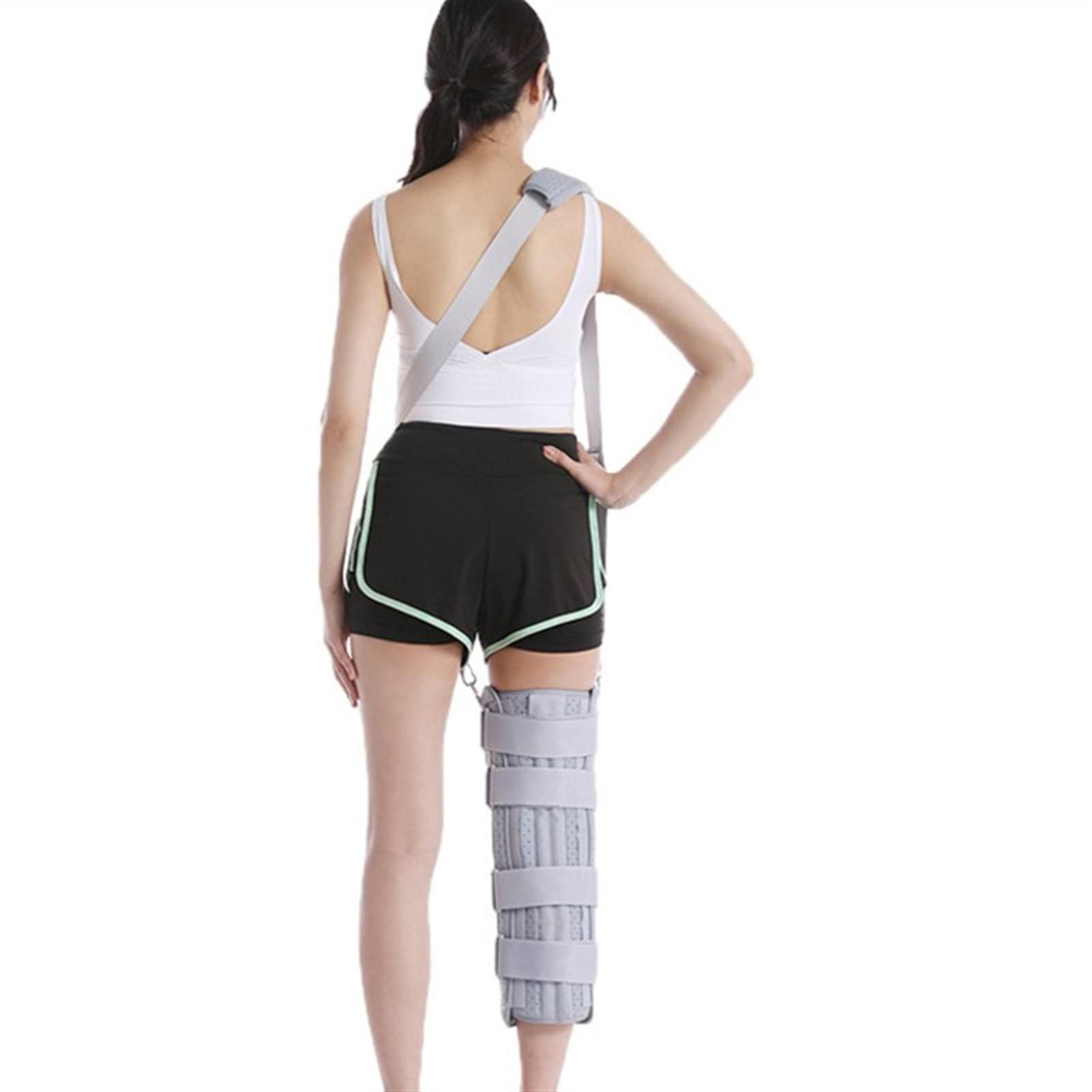 PWABAF Leg Immobilizer Knee Brace Support Knee Fixed Splint Leg Fracture Splint Knee & Leg Brace Posture Corrector Fractures (Color : Large)
