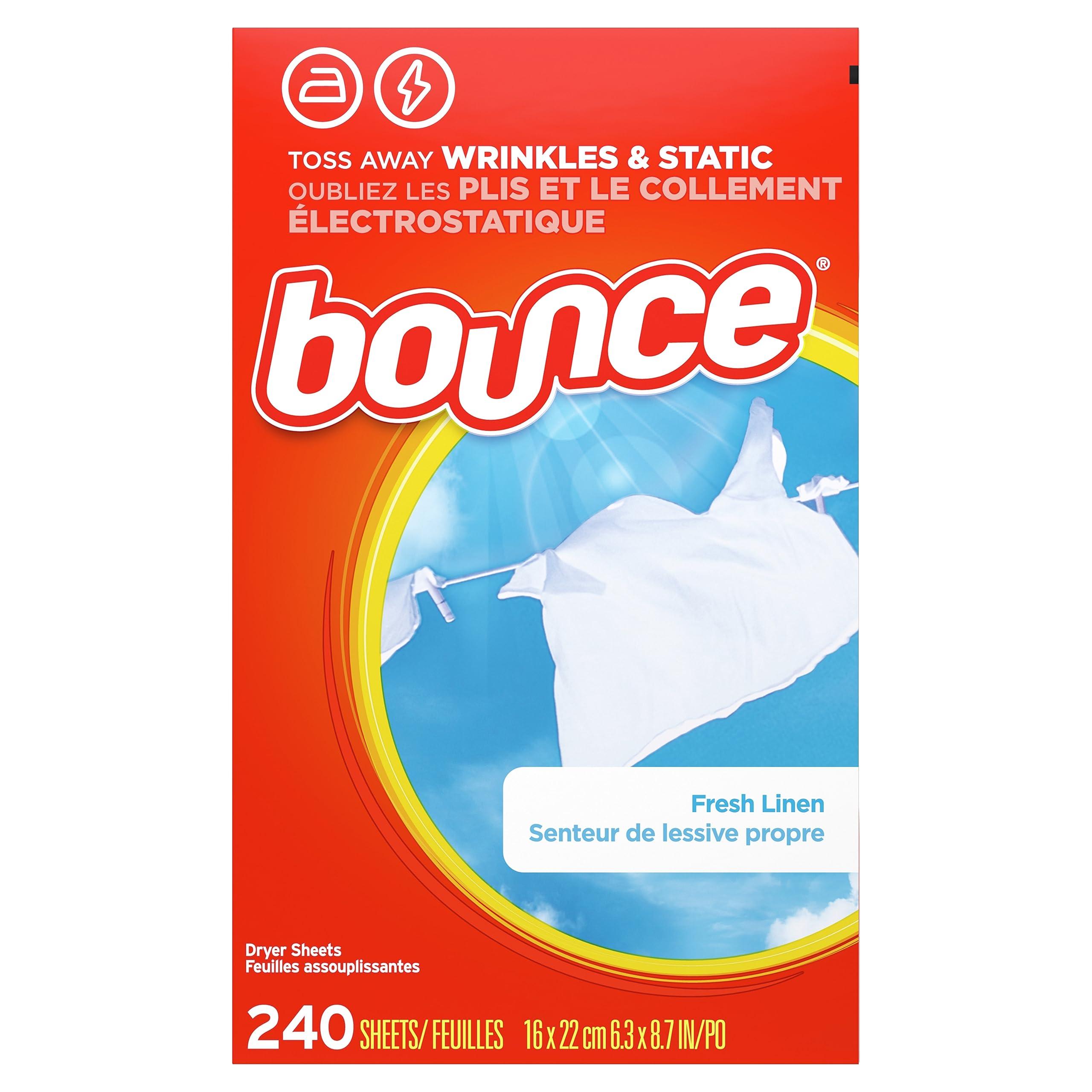 Bounce Outdoor Fresh Dryer Sheets And Fabric Softener 240 Count