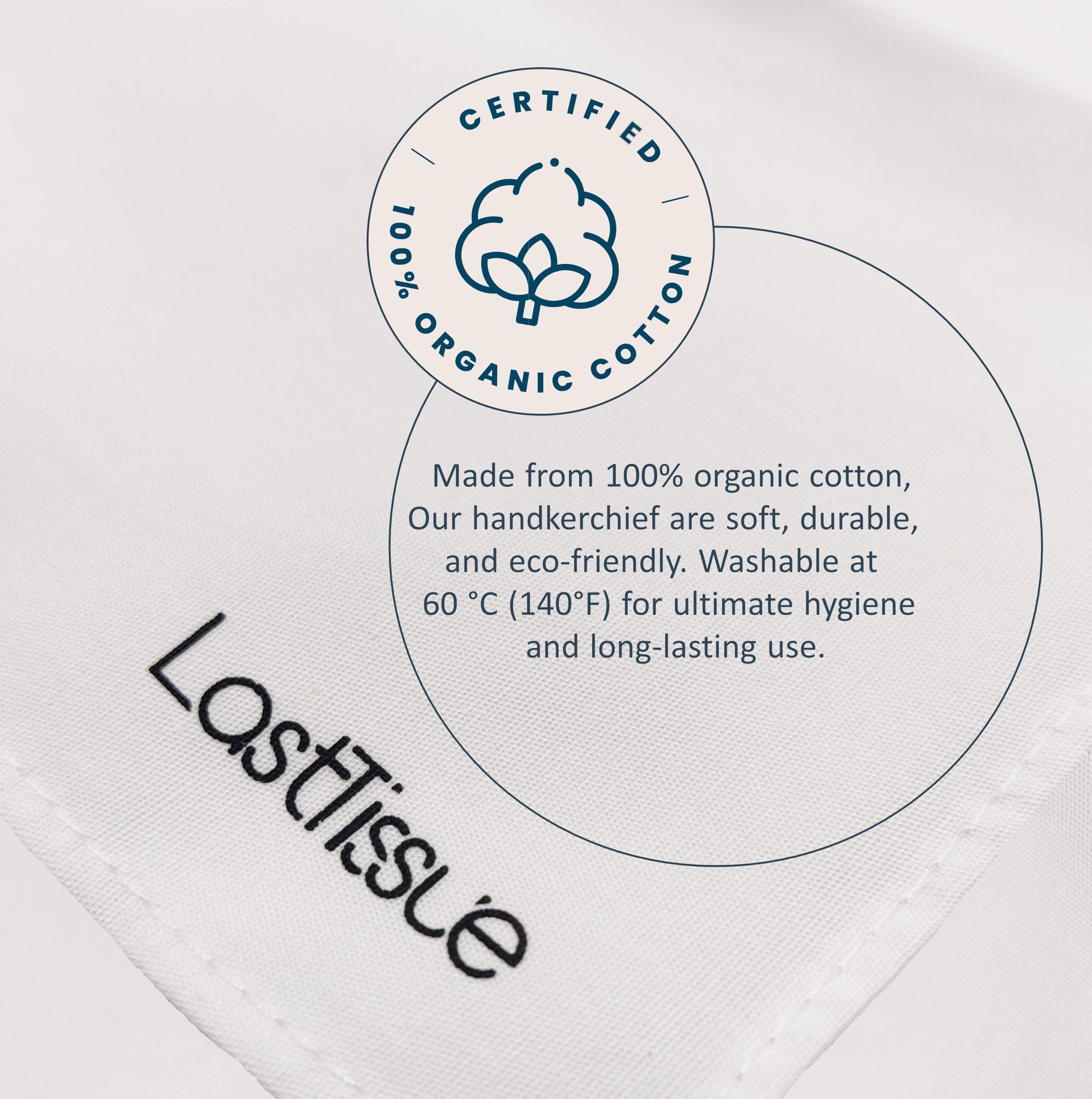 LastTissue LastTissue Reusable Cotton Tissue Pack Sustainable, Durable, Eco-Conscious, Portable & Washable Facial Tissues for Men and Women with Travel Handkerchief Storage Case
