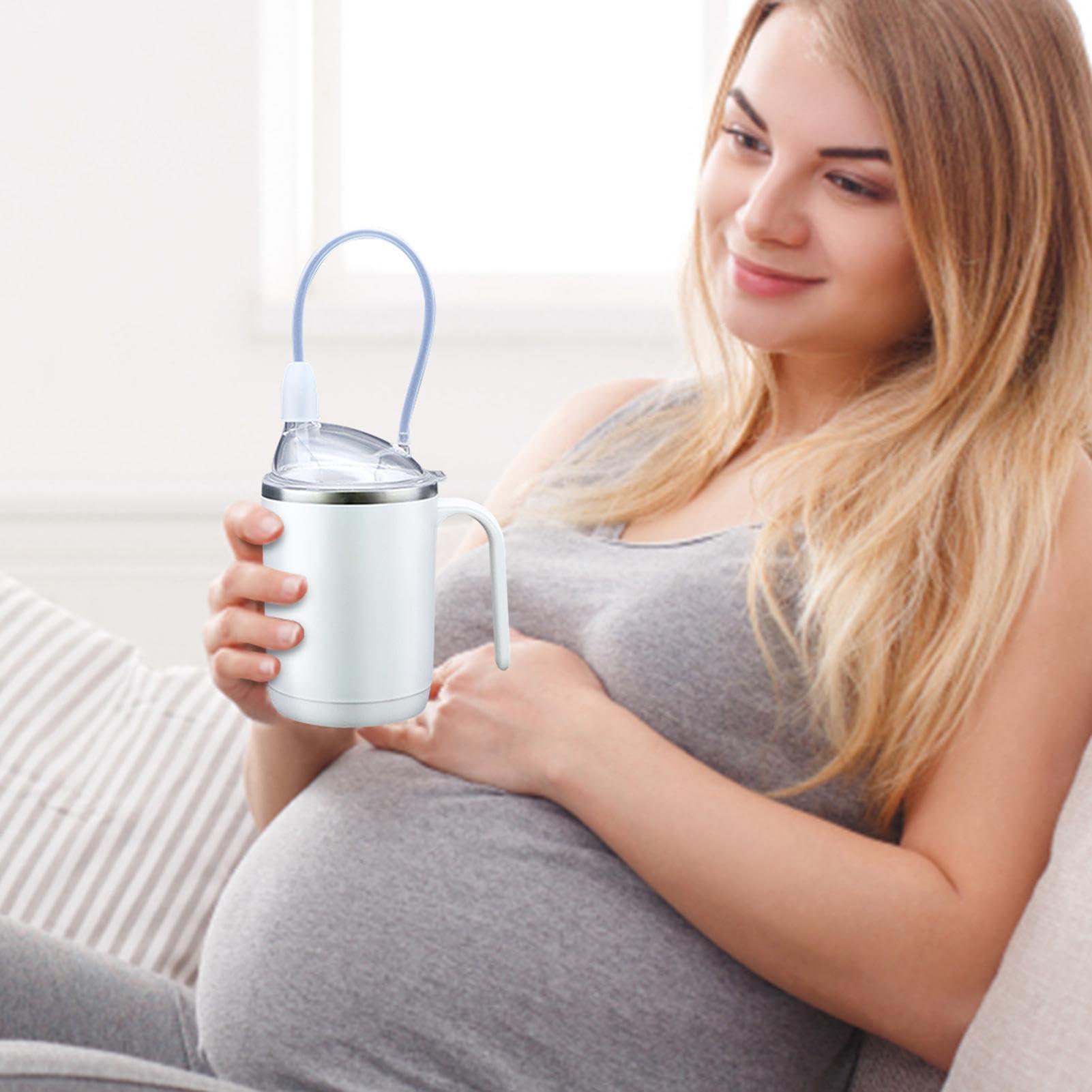 FreshCart Basics Adult Sippy Cups for Elderly,Spill Proof Handicap Cups with Straw for Elderly Care | Porridge Soup Cup with Handle for Elderly, Adults, Disabled Patient