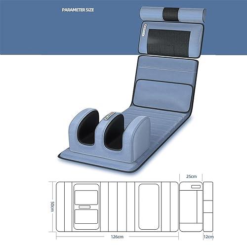 FreshCart Basics Massage Mat with Heat Pad,Full Body Massage Bed with Shiatsu Neck Massage Pillow,10 Vibrating Motors Massagers for Neck & Back Massage Cushion H(Grey Flannel)