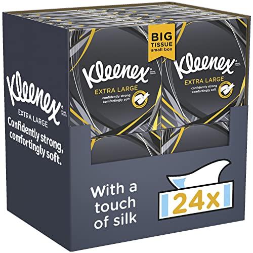 Kleenex Kleenex Extra Large Facial Tissues, 100% Recyclable Packaging, 24 Compact Tissue Boxes, 1056 Tissues (24 boxes)