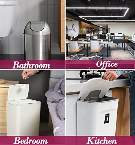 HOMMALY 4 Gallon 180pcs Small Gold Trash Bags Strong Golden Garbage Bags, Bathroom Trash Can Bin Liners, Gold Plastic Bags for Home Office, Waste Basket Liner, Fit 12-15 Liter, 3,3.5,4,4.5 GalGolden 180