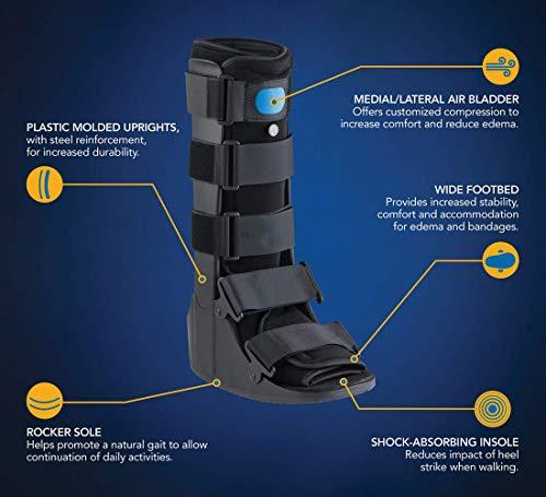 PHASFBJ PHASFBJ Plantar Fasciitis Night Splint, Air Cam Walker Fracture Ankle Foot Stabilizer Boot Orthopedic Sleeping Immobilizer Stretch Boot Adjustable Achilles Tendonitis Brace,M