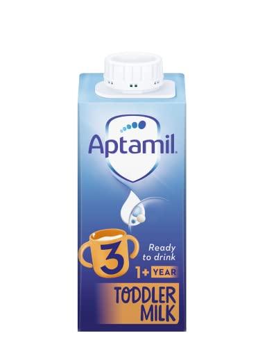 Aptamil Aptamil 3 Toddler Baby Milk Ready to Use Liquid Formula, 1-3 Years, 200ml (Pack of 15),package may vary