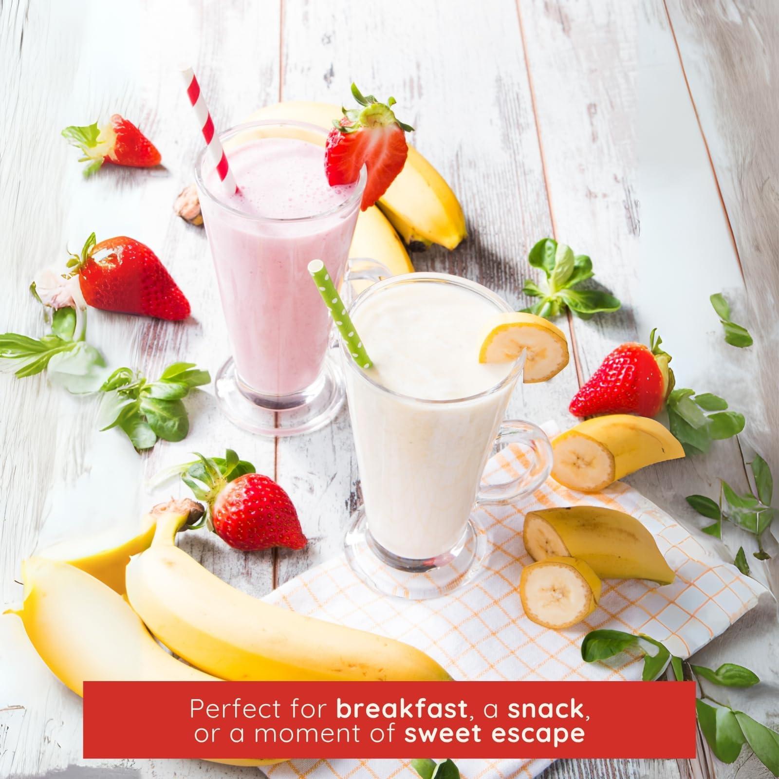 Fancy Labels Meal Replacement Slimfast Strawberry, Banana And Raspberry & White Chocolate Meal Shake Powder 365g 10 Servings | High in Protein, Source of Fibre, Healthy Shake for Balanced Diet Plan