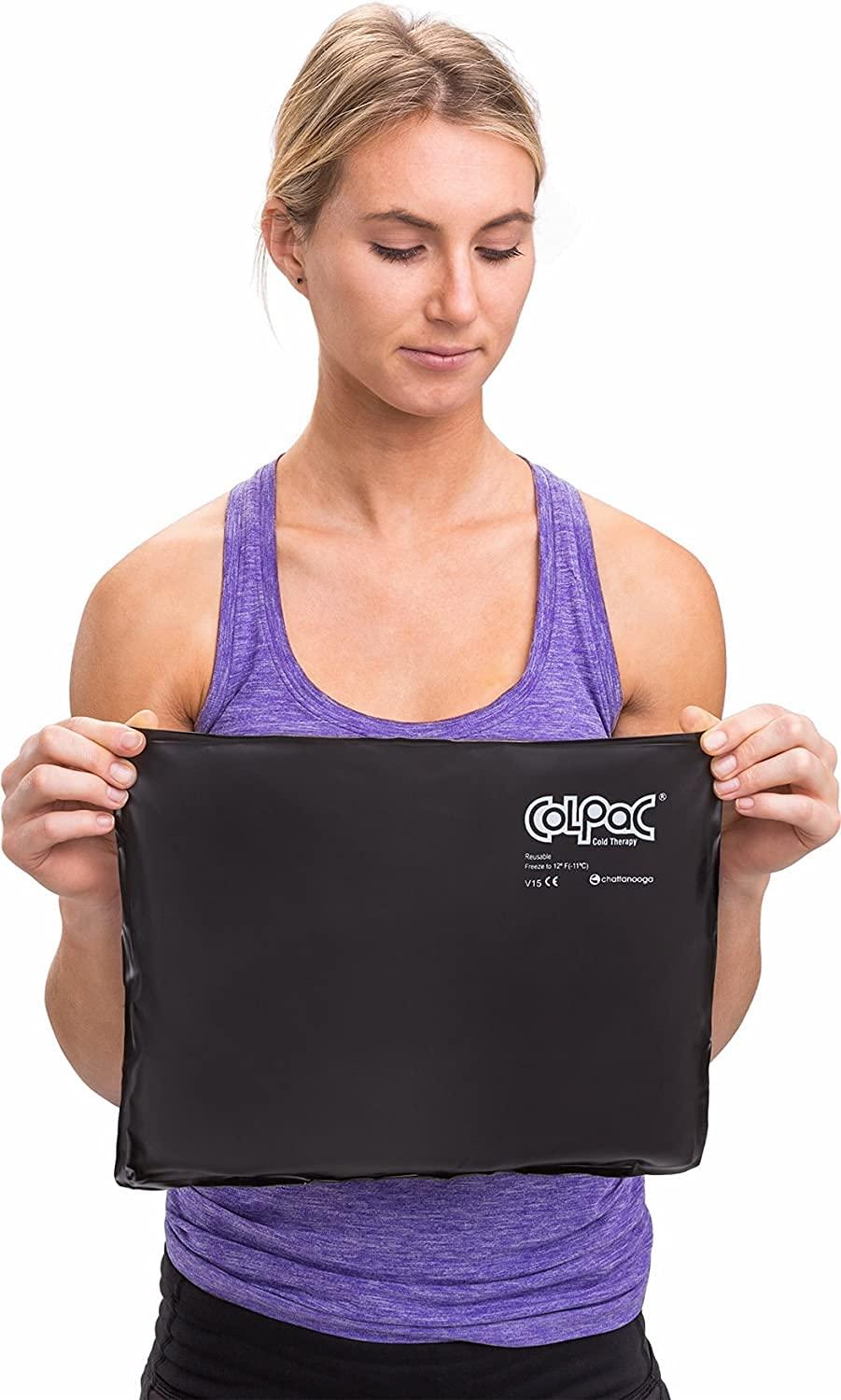 Chattanooga Chattanooga ColPac - Reusable Gel Ice Pack - Black Polyurethane - Standard - 10 in x 13.5 in - Cold Therapy - Knee, Arm, Elbow, Shoulder, Back - Aches, Swelling, Bruises, Sprains, Inflammation