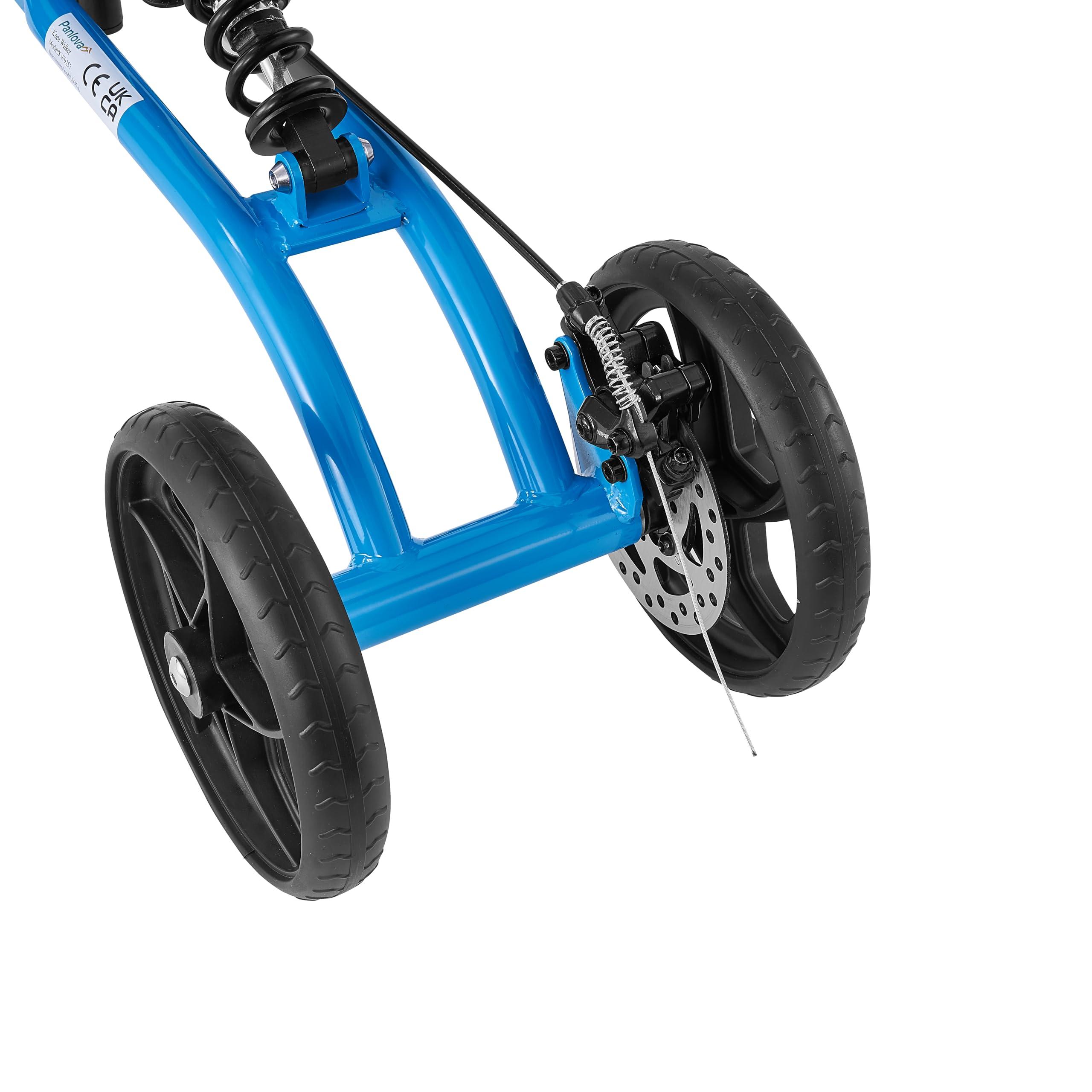 PANLOVA Adjustable Medical Folding Steerable Leg Knee Walker Scooter with Front bag-9251B