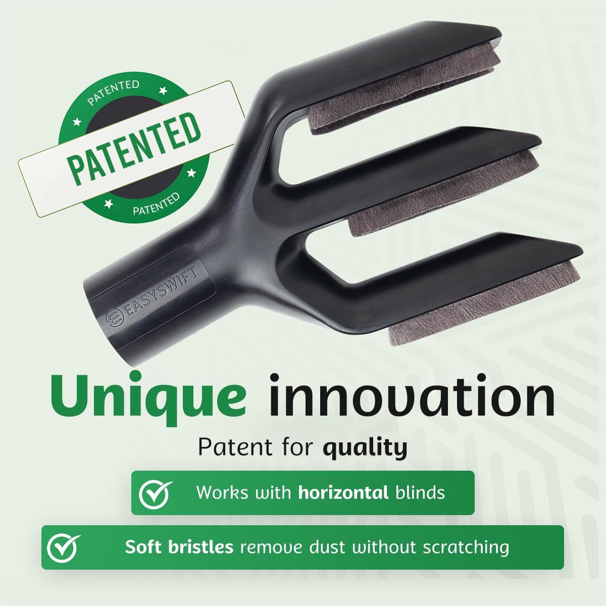 EasySwift EasySwift Blind Cleaners - 50mm Blinds Cleaner Tool Removes Dirt and Dust from Window Blinds - Vacuum Cleaner Attachment - Blinds Duster with Replaceable Brushes and Reducer for Dyson V6 To V15