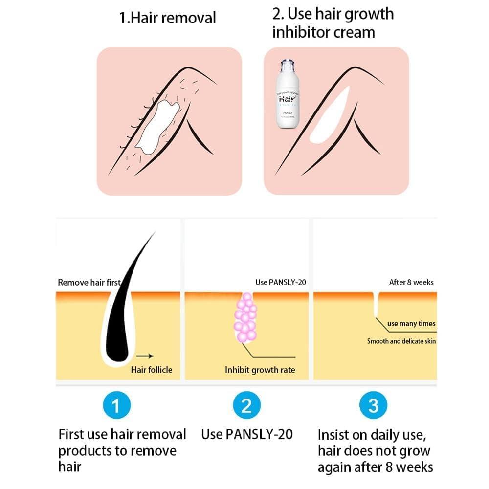 EXQST Smooth Hair Removal Cream Spray Hair Removal Spray Hair Removal Cream Body Hair Removal Cream Hair Removal Cream Reduce Hair Growth