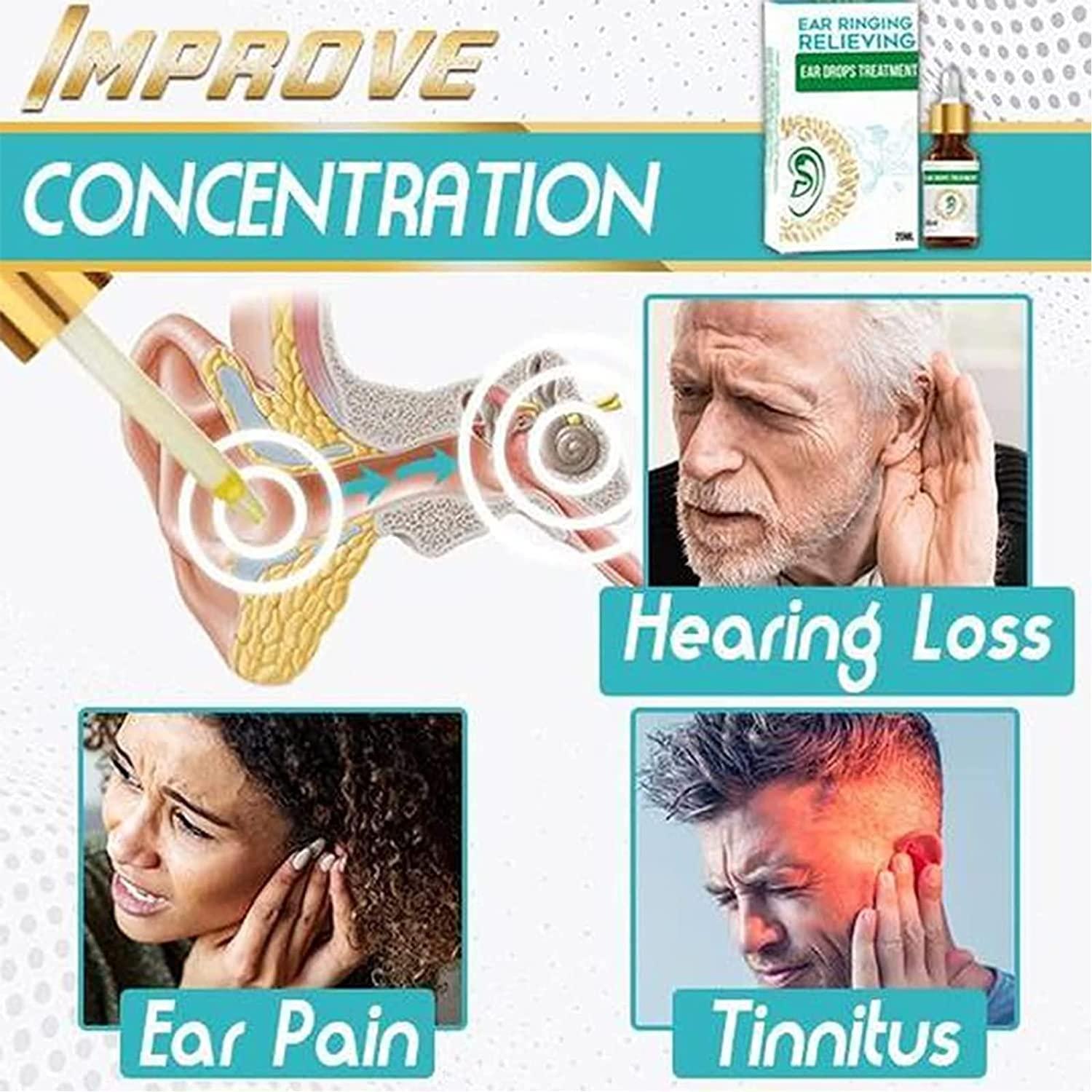 Anshka Organic Ear Ringing Remedy Drops,Ear Drops to Help Stop Ringing in The Ears,Tinnitus Relief,Noises in Ears,Pain,and Discomfort,Relieves Ear Aches,Swimmer's Ear (3pcs)