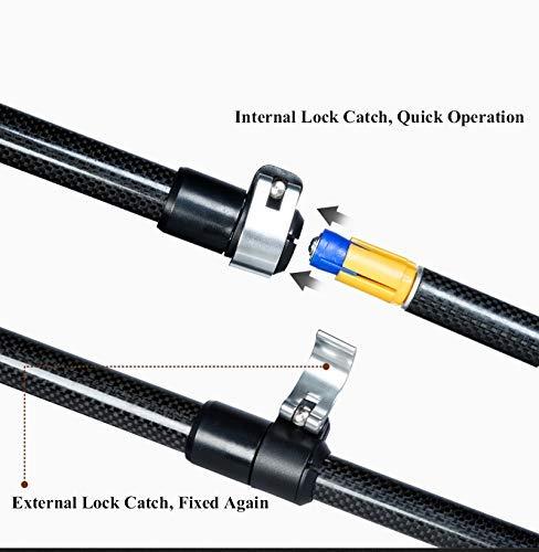 SGSG Adjustable Walking Stick, Lightweight Carbon Fiber Walking Cane With Wooden Handle,Anti - Skid Crutches For Man And Woman
