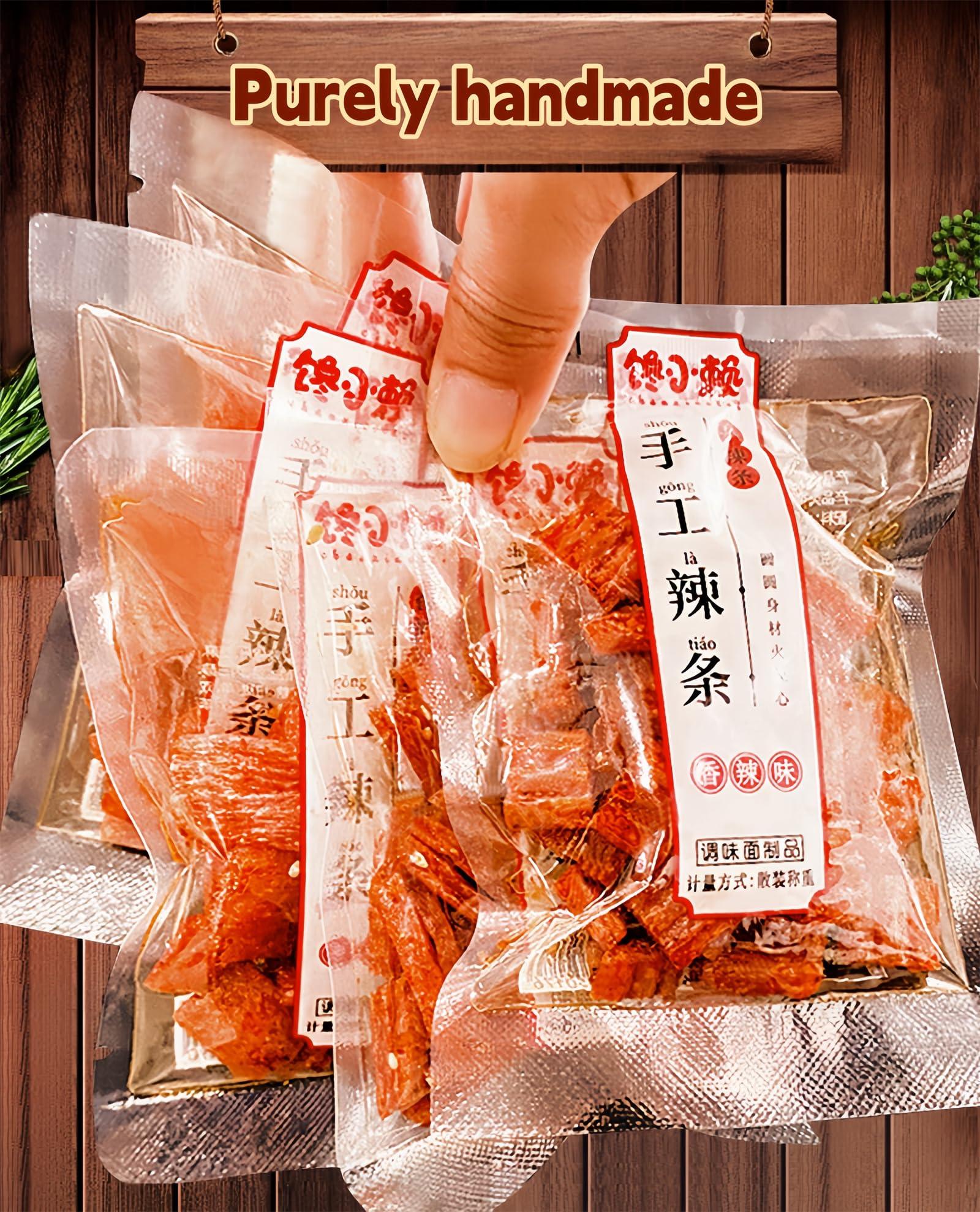 MKSDDF MKSDDF-100g Latiao Handmade spicy strips Chinese specialty snacks Spicy strips combination Spicy gluten Snack latio