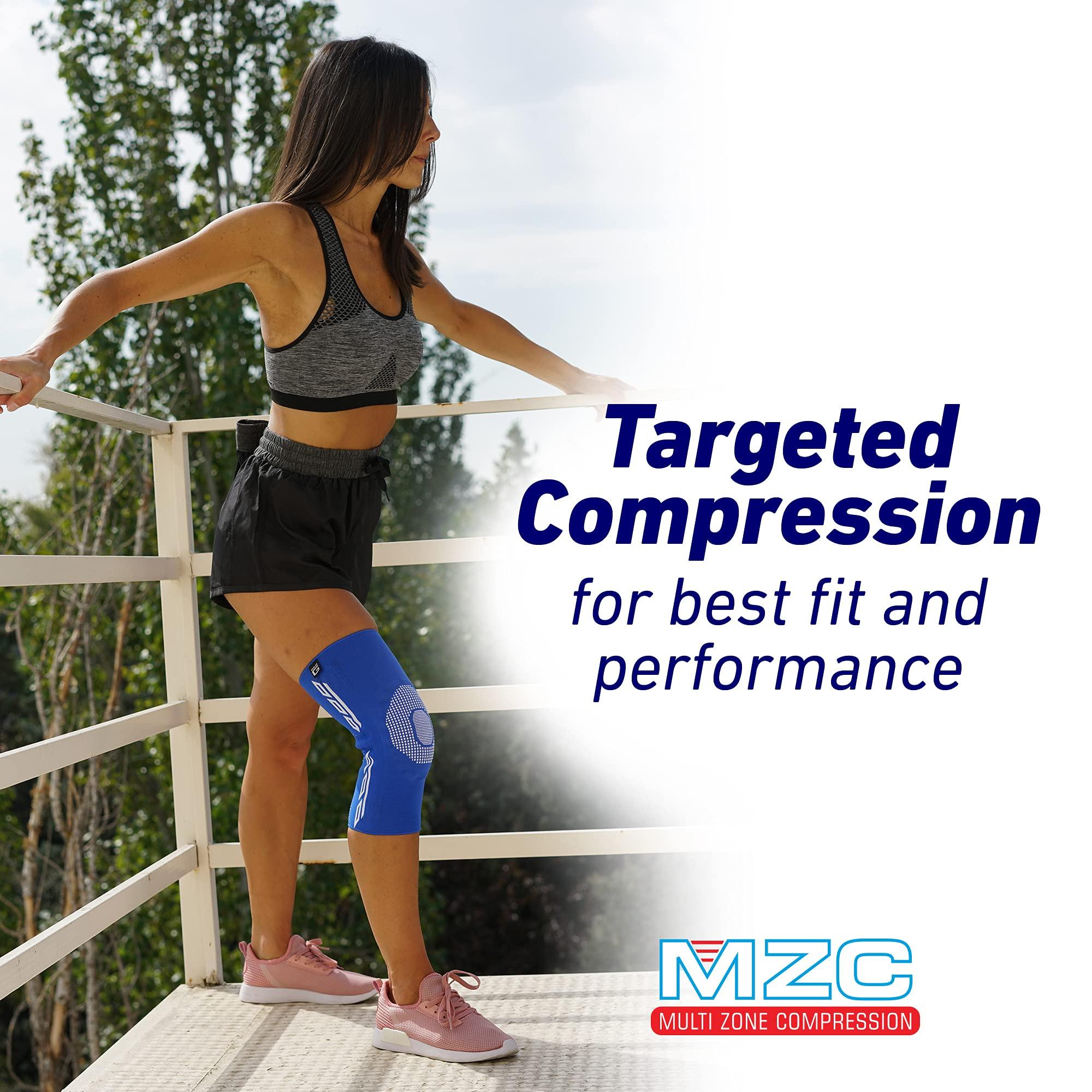 Neo G Neo-G Knee Support Brace with Silicone Patella Cushion and Spiral Stays for Joint Pain Relief Knee Injury Meniscus Tear Sprains Runners Knee - Knee Compression Sleeve - Airflow Plus - L