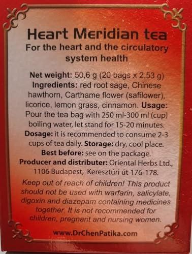 Dr Chen Dr Chen Heart Meridian Tea Natural Traditional Tea Blend Heart and Circulatory Health 20 Teabags