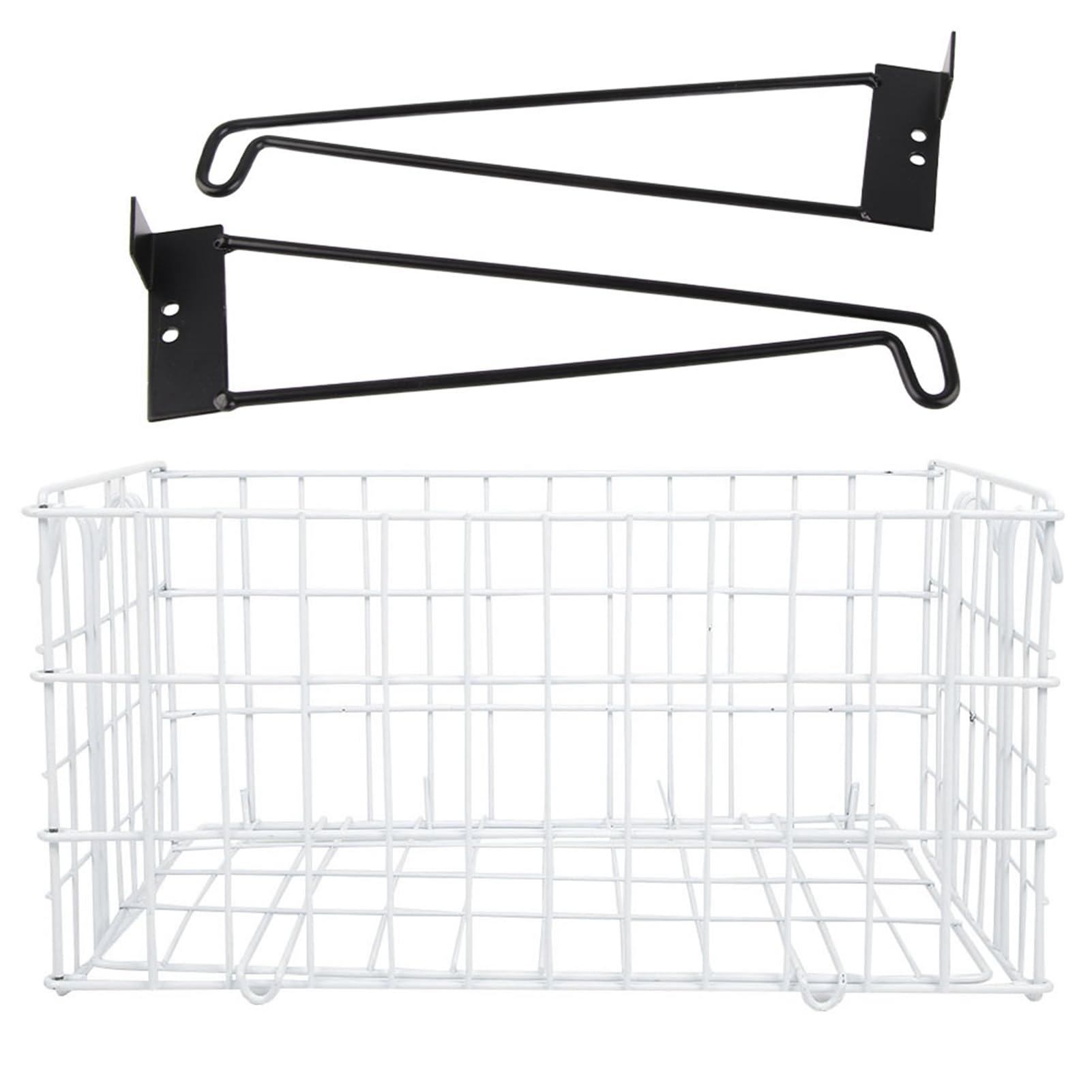 YUYTE Large Capacity Metal Rear Wheelchair Basket Folding, Anti-Rust Storage for Shopping and Travel, 40x26x20cm Size