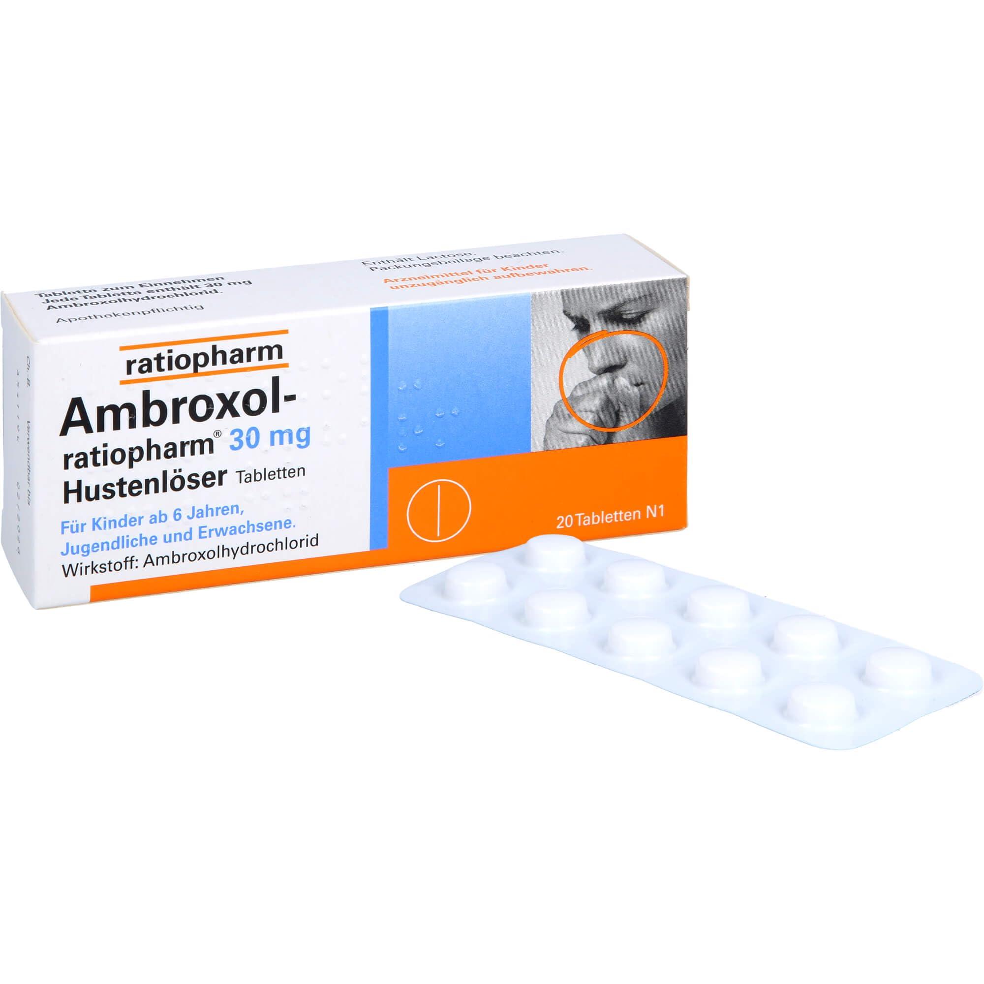 Ratiopharm Ambroxol-ratiopharm 30 mg Hustenlser Tabletten, 20 pcs. Tablets