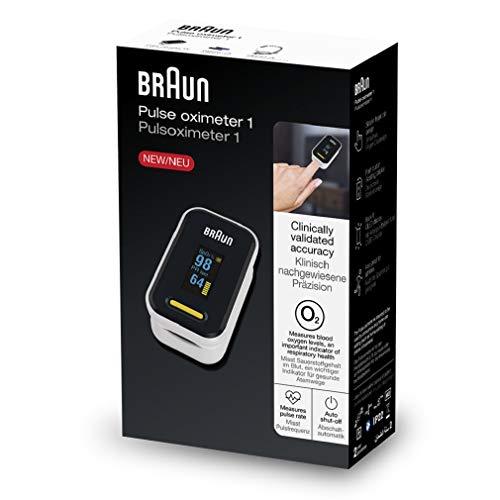 Braun Braun Pulse Oximeter 1 - Accurate Blood Oxygen Finger Monitor - Clinically Validated - Easy-to-use at Home - For COPD, Pneumonia, Sleep Apnea Sufferers - Great for Athletes- YK-81CEU