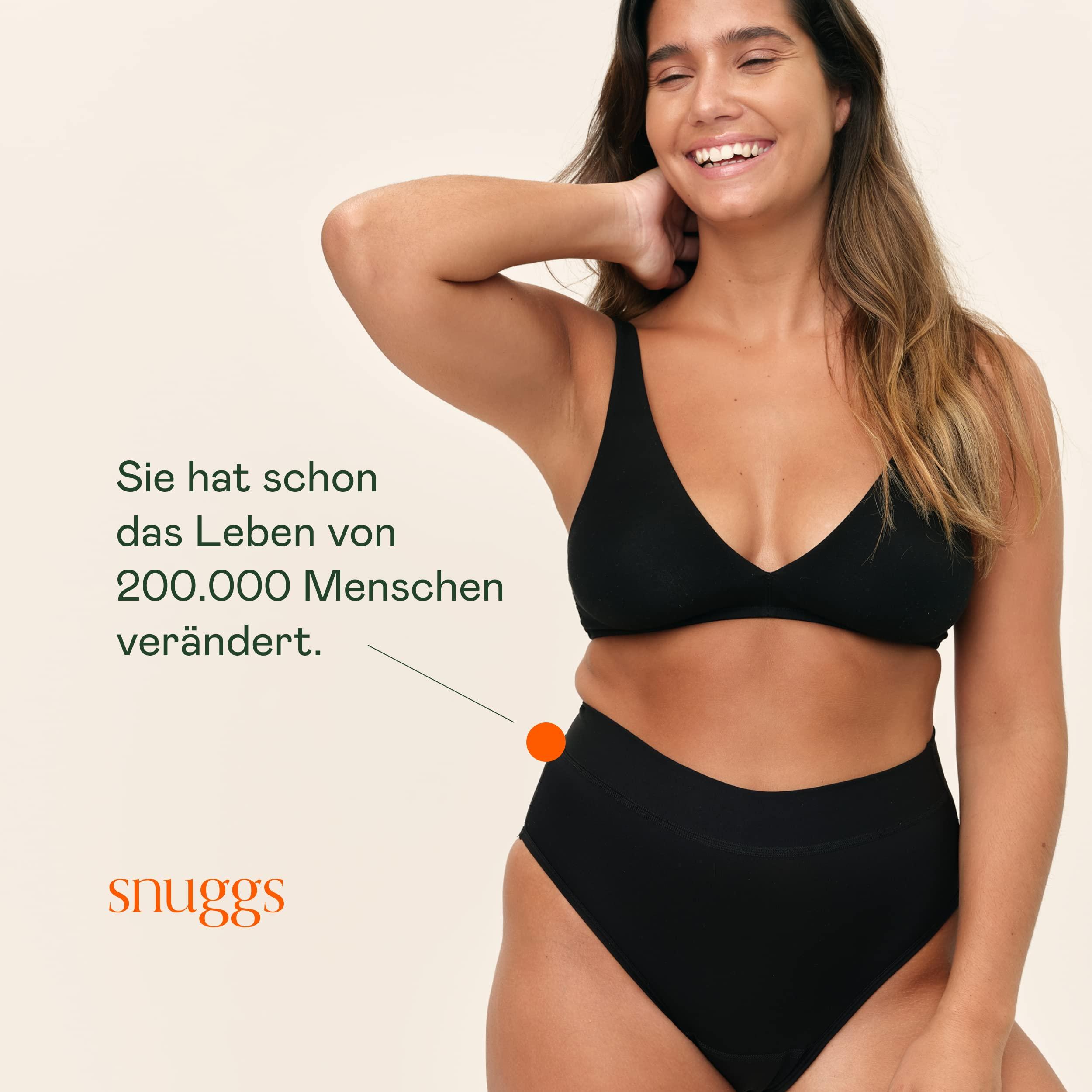 snuggs SNUGGS HUGGER Period Underwear Extra Strong Flow Thin and Absorbent Menstrual Underwear Made in EU Recycled Nylon Sustainable Alternative to Tampons Bandage Pantyliners