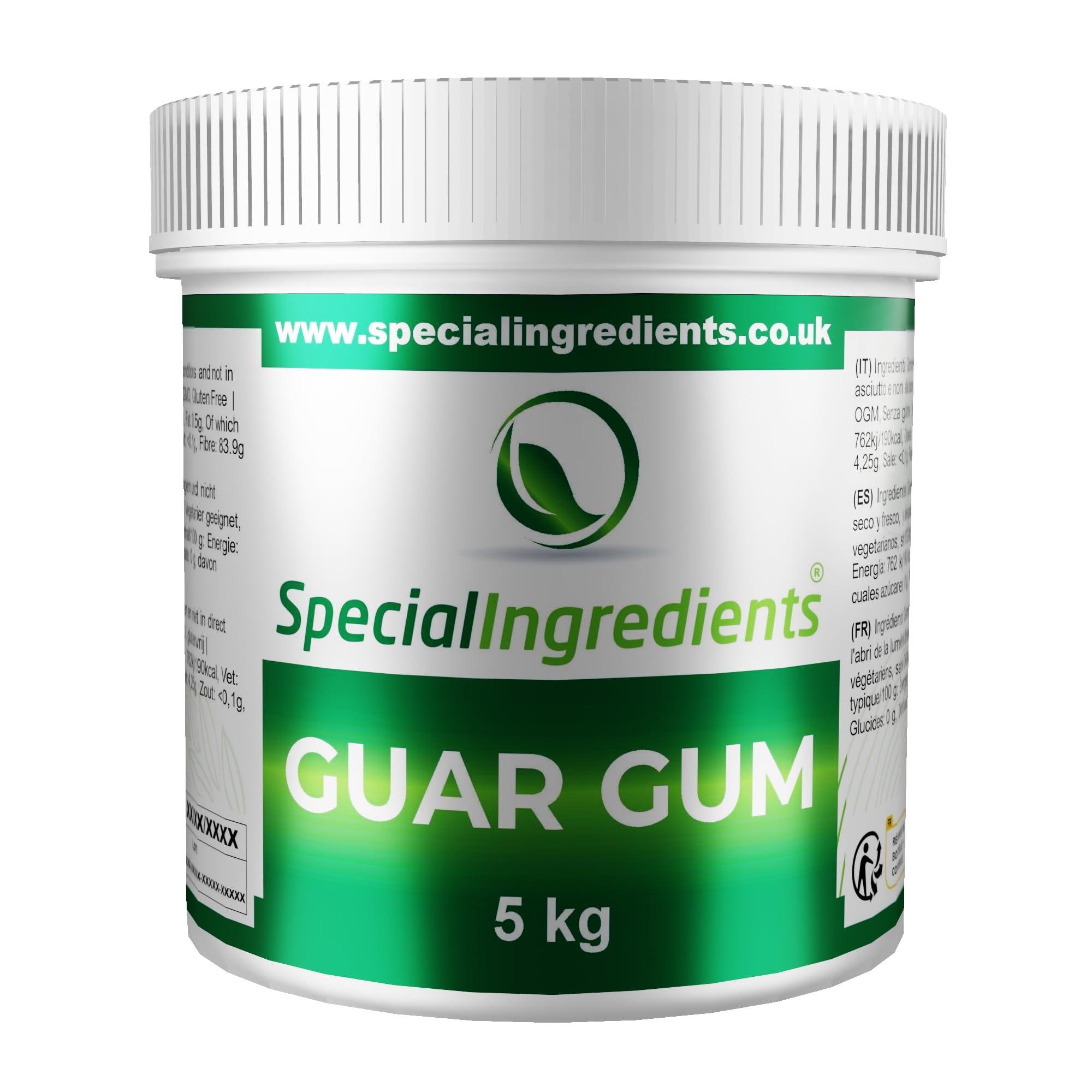 SPECIAL INGREDIENTS Guar Gum Powder 5kg Premium Quality Non-GMO, Gluten Free Recyclable Container