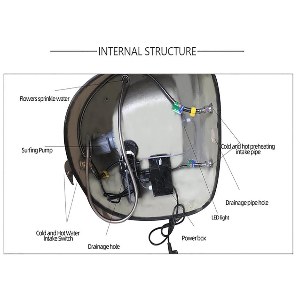Generic Portable Pedicure Foot Spa Bathtub with Acrylic Chair - Relaxing Feet Spa Tub for Home and Salon Use - Shower Wash & Massage Features