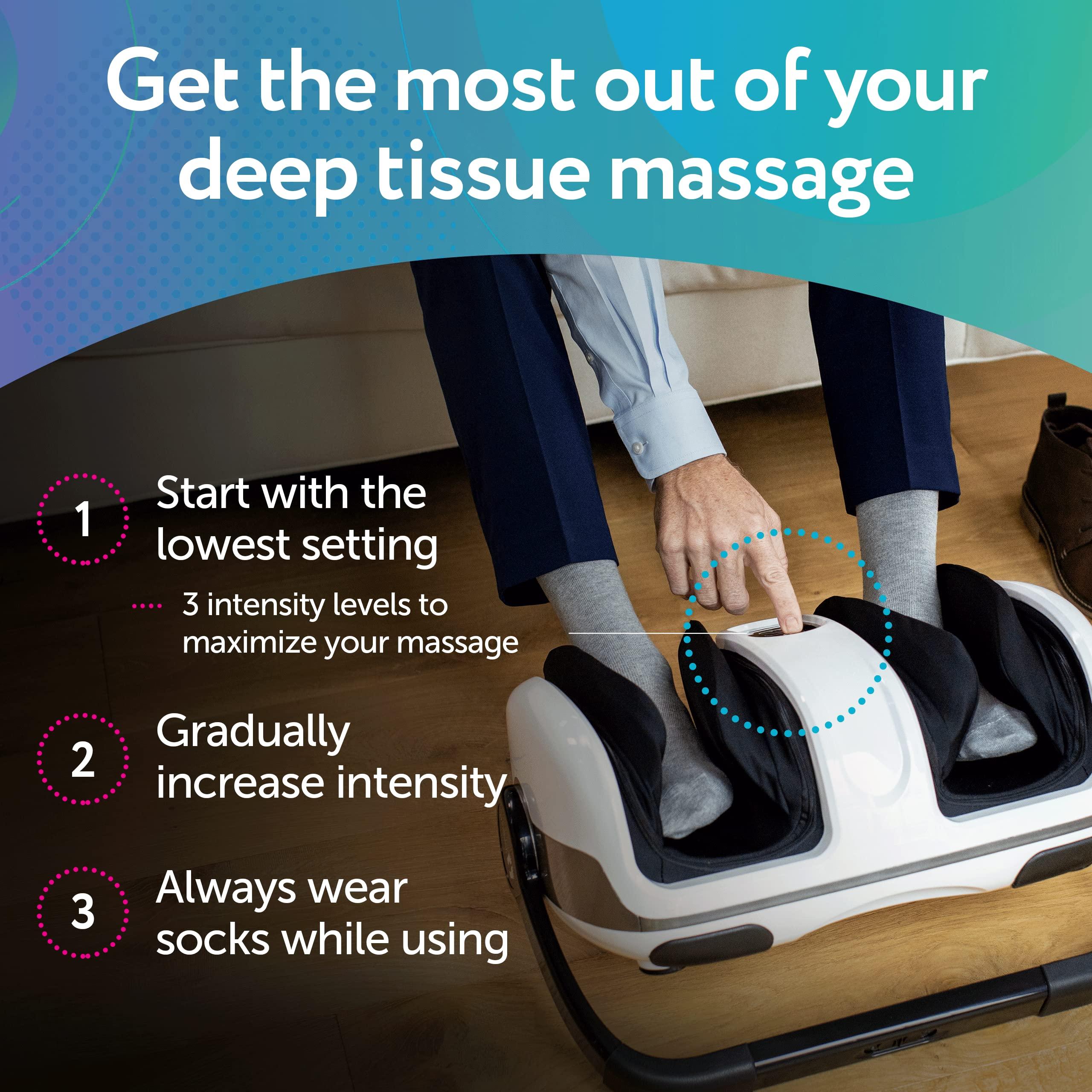 Cloud Massage Cloud Massage Shiatsu Foot Massager Machine -Increases Blood Flow Circulation, Deep Kneading, with Heat Therapy -Deep Tissue, Plantar Fasciitis, Diabetics, Neuropathy