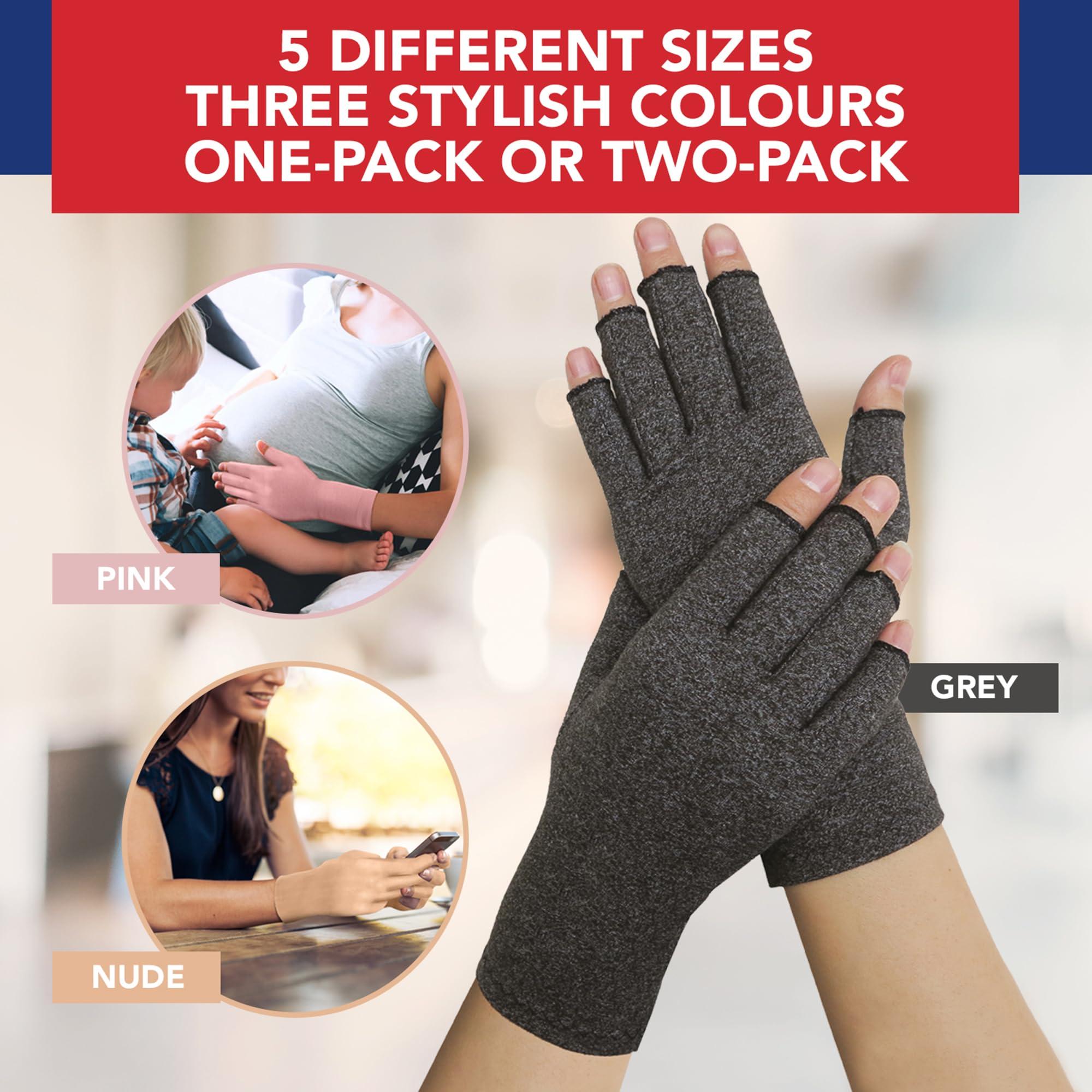 Dr. Arthritis Doctor Developed Compression Gloves for Arthritis & Handbook/Fingerless Arthritis Gloves for Women & Men, Hand Support for Arthritis Pain Relief & Carpal Tunnel, 2 Pairs (XL)