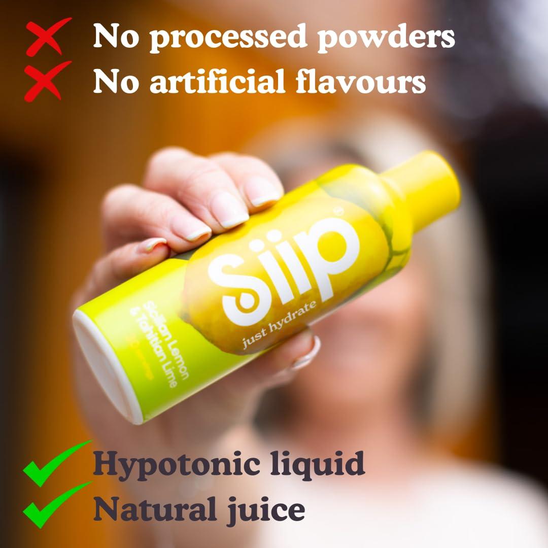 Siip Siip Electrolytes Water Enhancer, Makes 30 Drinks, with Vitamin B12, Vitamin C, Vitamin D3, Magnesium, Zinc, Sicilian Lemon & Tahitian Lime Flavour