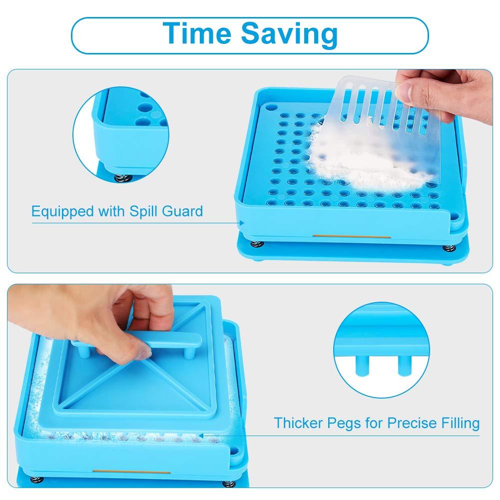 Cocoarm Capsule Filling Machine Filling Machine 100 Holes for Size 0#, Using with Empty Gelatin or Vegetarian Capsules