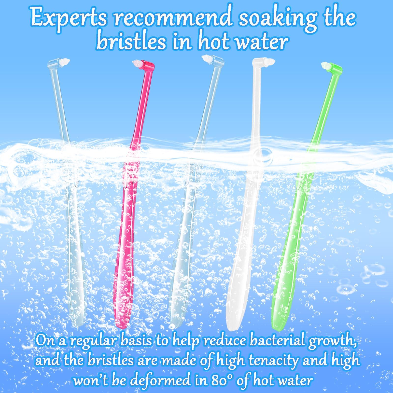 PSFYRN Single Tufted Toothbrush,Dental Brushes,5 Pcs End-tuft Tapered Toothbrush Orthodontic Toothbrushes,Braces Toothbrush and Interspace Toothbrush,for Detail Cleaning