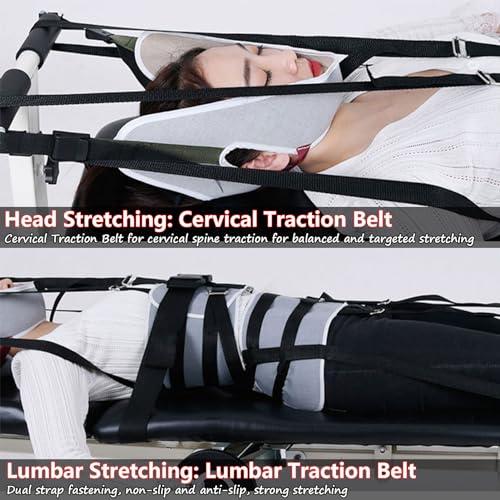RVUEM RVUEM Massage Traction Bed, Body Stretching Table, Cervical Spine Stretching Device, Massage Bed Device, Massage Bed Table, Cervical Spine Lumbar Traction,Bed W:38cm,003