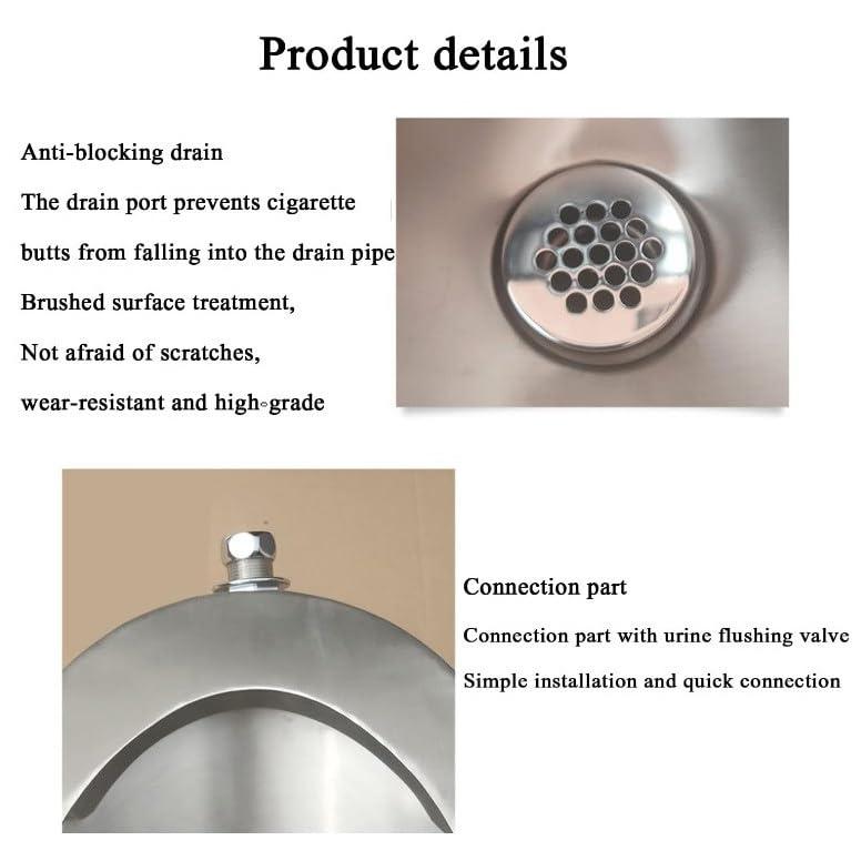 XNYXLPP XNYXLPP Men\'s Flushing Urinal, 304 Stainless Steel Toilet Household/Commercial Men\'s Adult Urinal Bathroom Toilet, Male Sanitary Ware Public Toilet Urinal