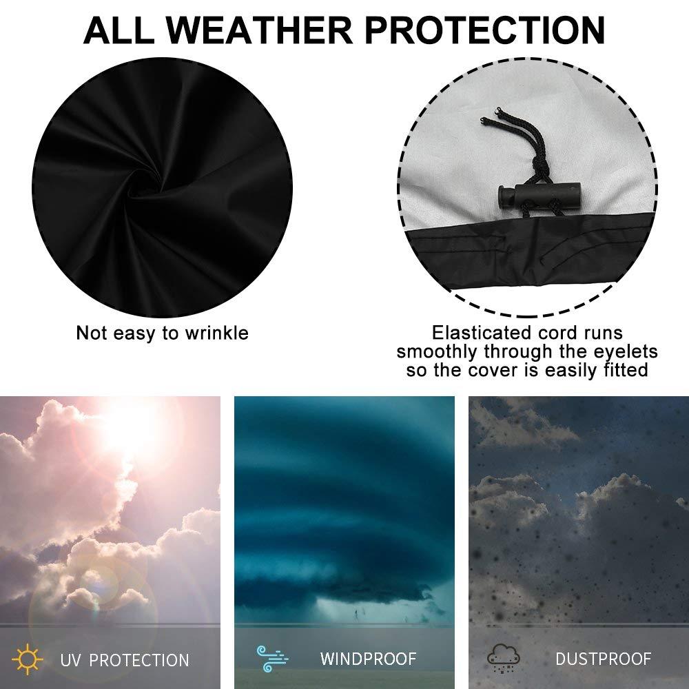 Keyohome Mobility Scooter Cover, 190D Oxford Heavy Duty Waterproof Wheelchair Storage Cover with Storage Bag All-Weather Outdoor Protection Cover for Most Mobility Scooter (170x61x117cm)