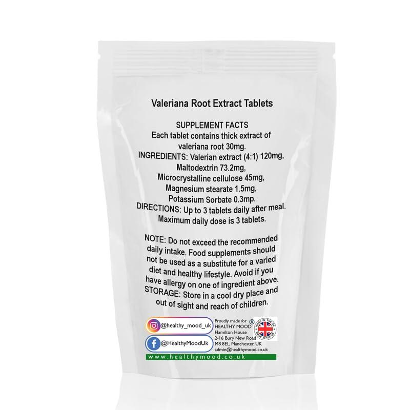 Healthy Mood Valeriana Root Extract Concentrate 120 Tablets Sleeping Pills Anti-Stress Insomnia