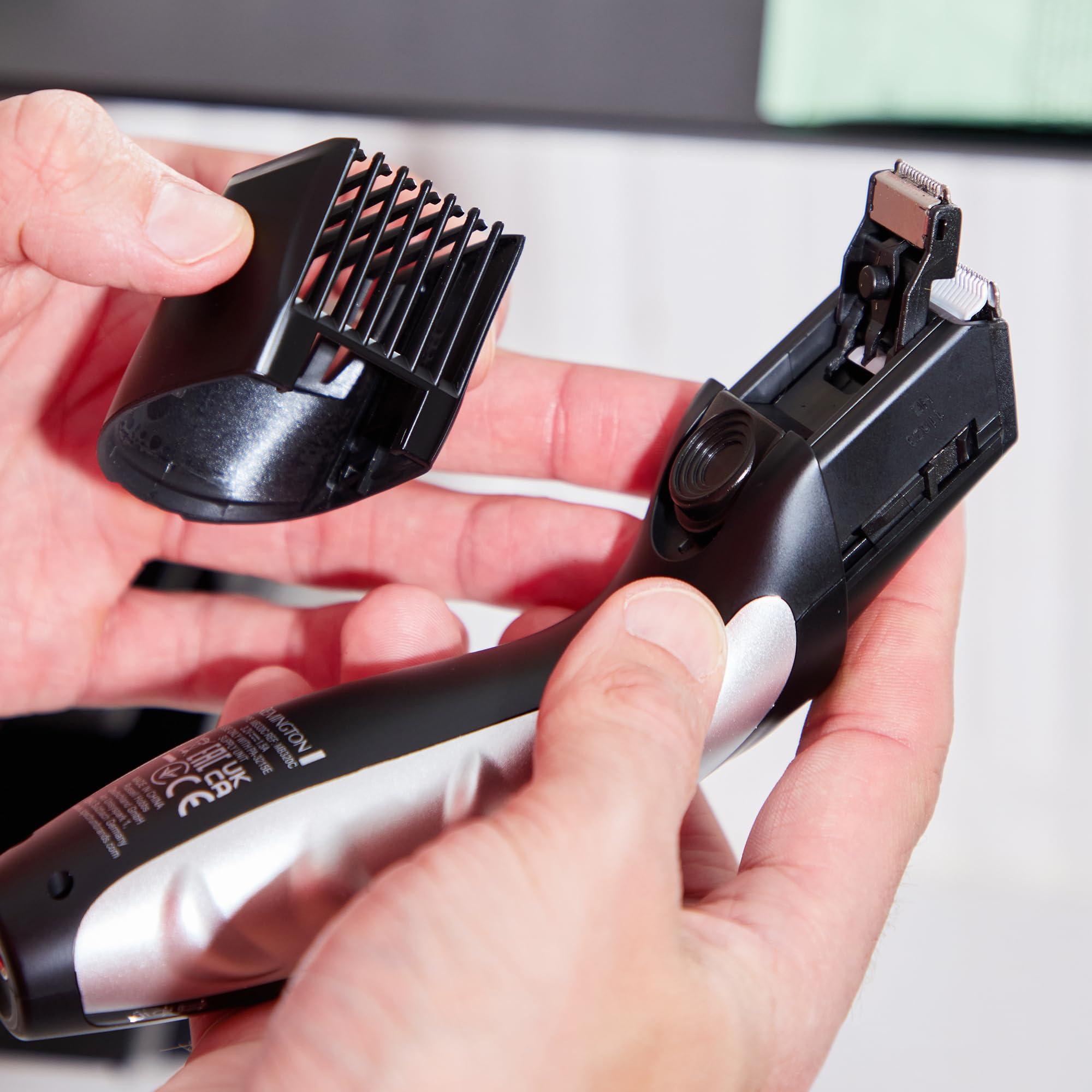 Remington Remington Barba Beard Trimmer (Advanced Ceramic Blades, Pop-up Detail Trimmer, Adjustable Zoom Wheel, 9 Length Settings, Comb Attachment, Cord or Cordless, 40-Minute Runtime) MB320C