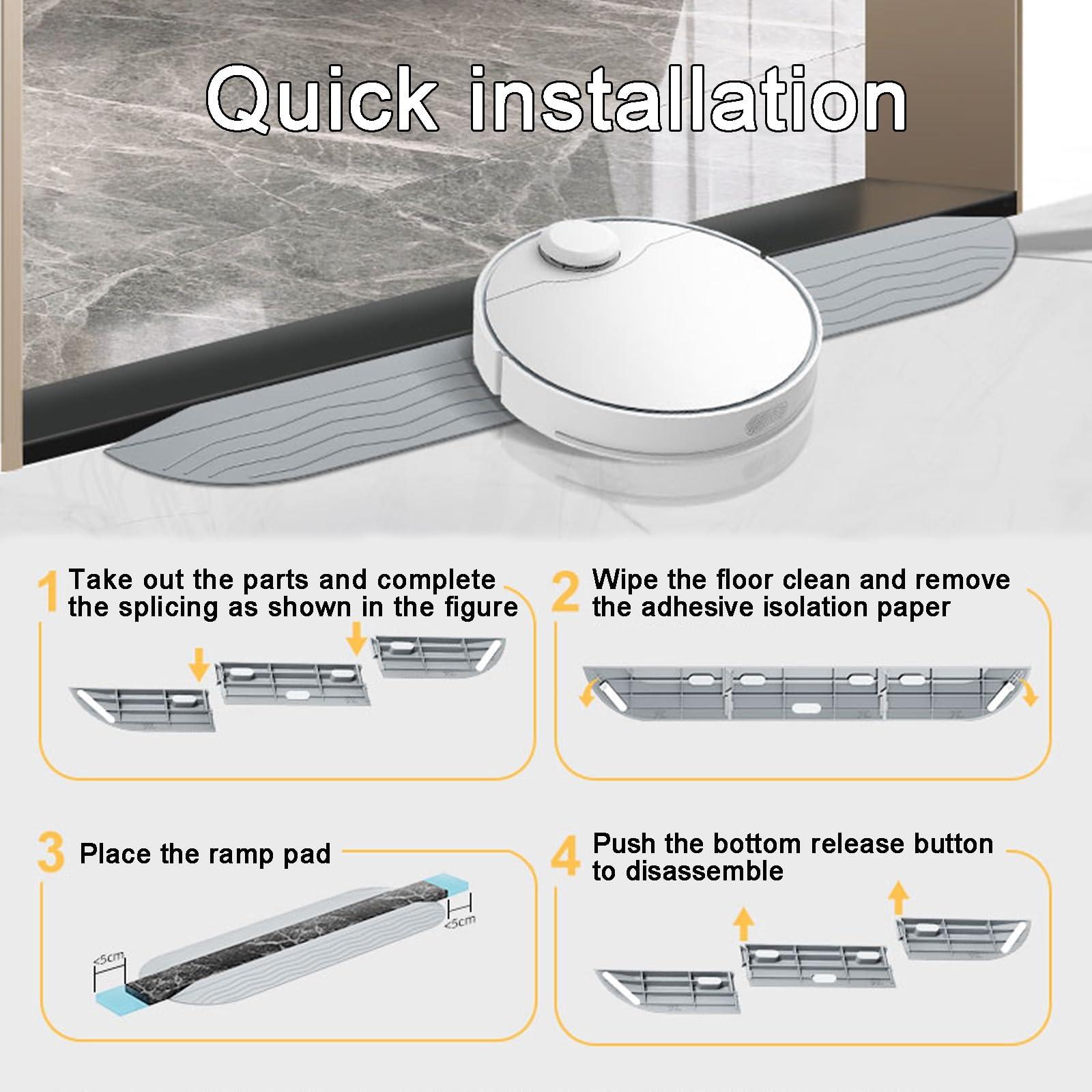 YLLSMGS YLLSMGS Threshold Ramp Step Ramp Curb Ramp Transitions Self Adhesive Snap-on Wheelchairs Portable Ramps for Indoor Doorways(Yellow,58 * 9 * 2cm)