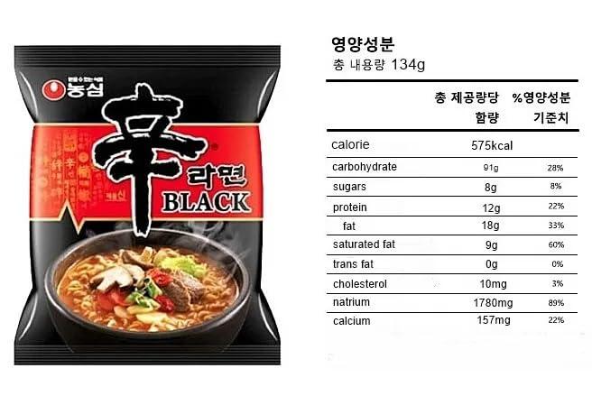Nongshim Nongshim Shin Ramyun Black 130g Halal - Premium Ramen - Korean Spicy Instant Noodle (20, Shin Ramyun Black 130g)