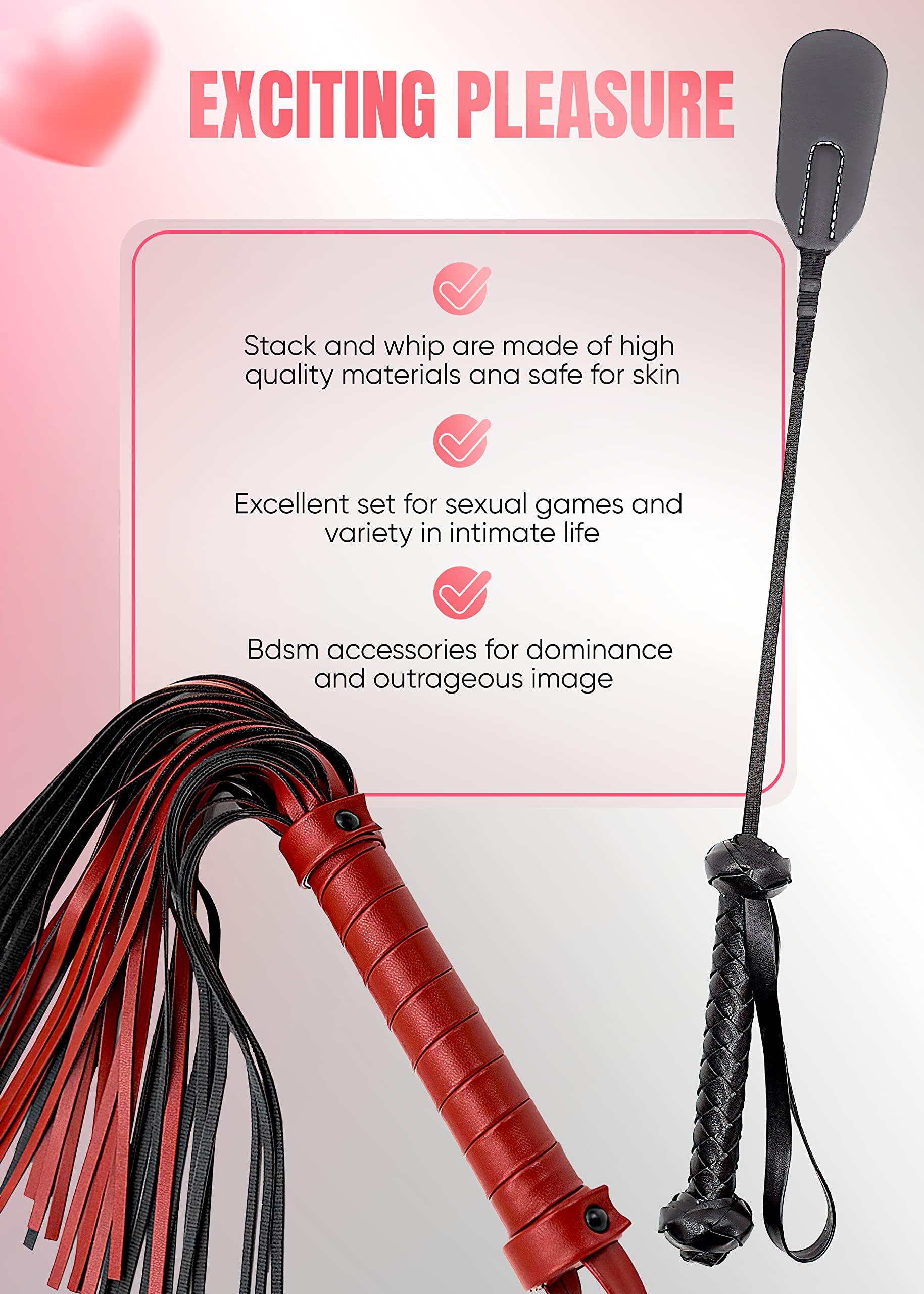 FreshCart Basics Leather Crop 18" Floggers and Paddles and Whips Sex BDSM Starter Kit Paddle Adult Play