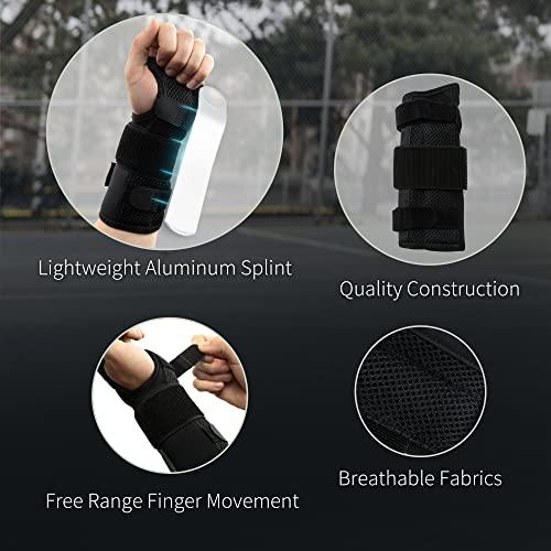 BraceUP BraceUP Wrist Support Brace with Metal Hand Splint for Carpal Tunnel Wrist Support, Left or Right Hand Support and Tendonitis Arthritis Pain Relief - for Men and Women (S/M, Left Hand)