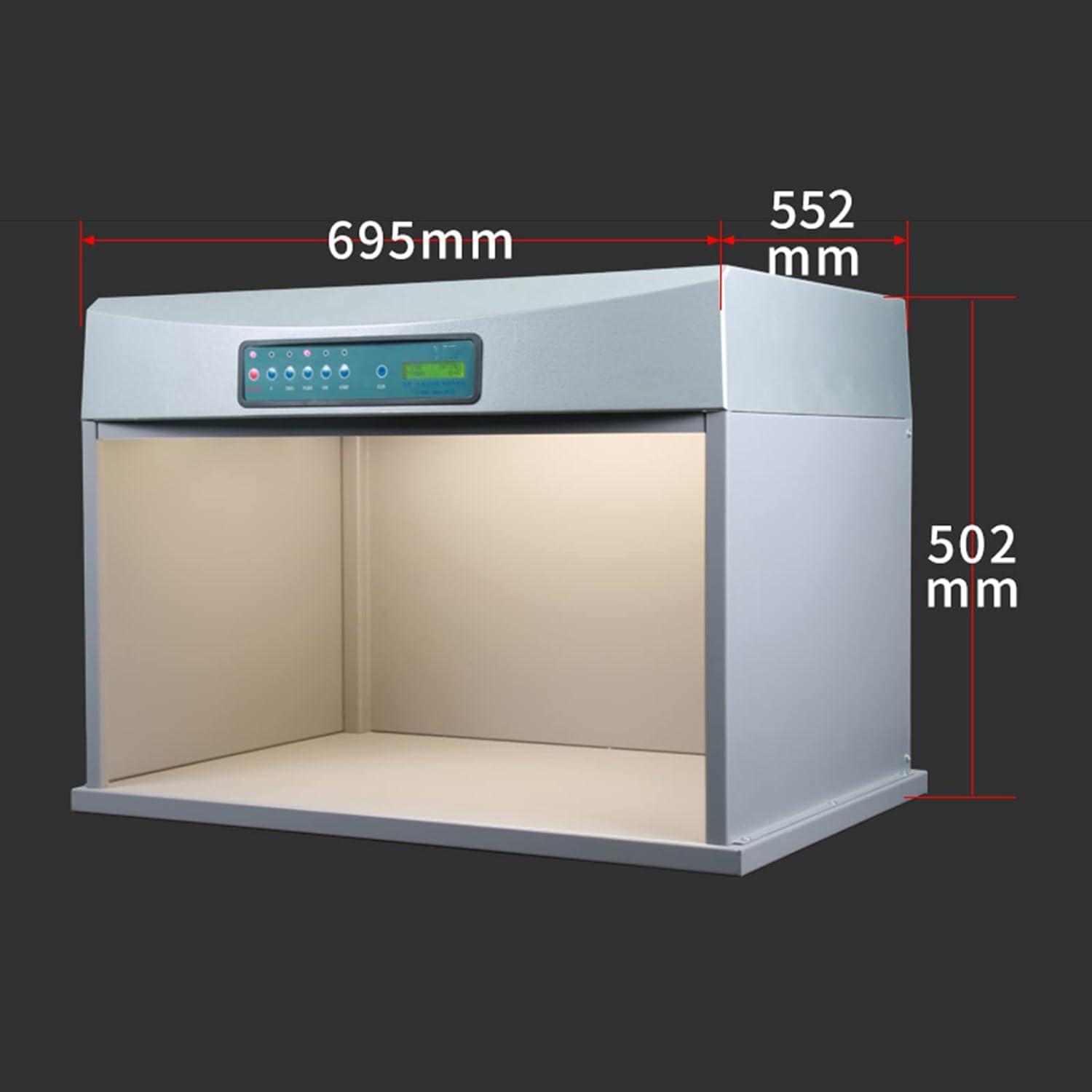 HotcoS Color Assessment Cabinet, 6 Light Sources Lab Color Matching Box, Professional LED Light Box Color Matching Cabinet for Textile Printing and Dyeing Materials.