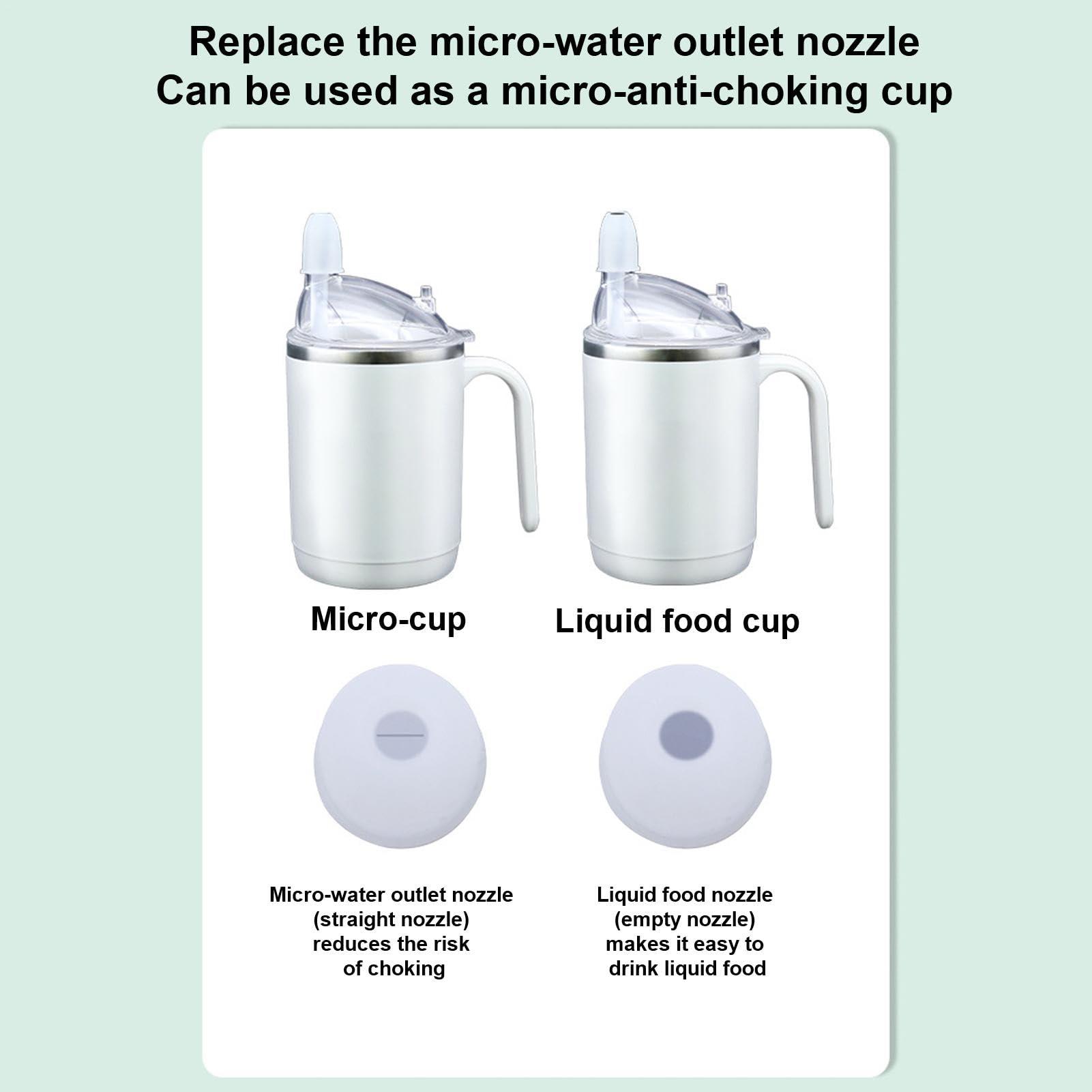 FreshCart Basics Adult Sippy Cups for Elderly,Spill Proof Handicap Cups with Straw for Elderly Care | Porridge Soup Cup with Handle for Elderly, Adults, Disabled Patient